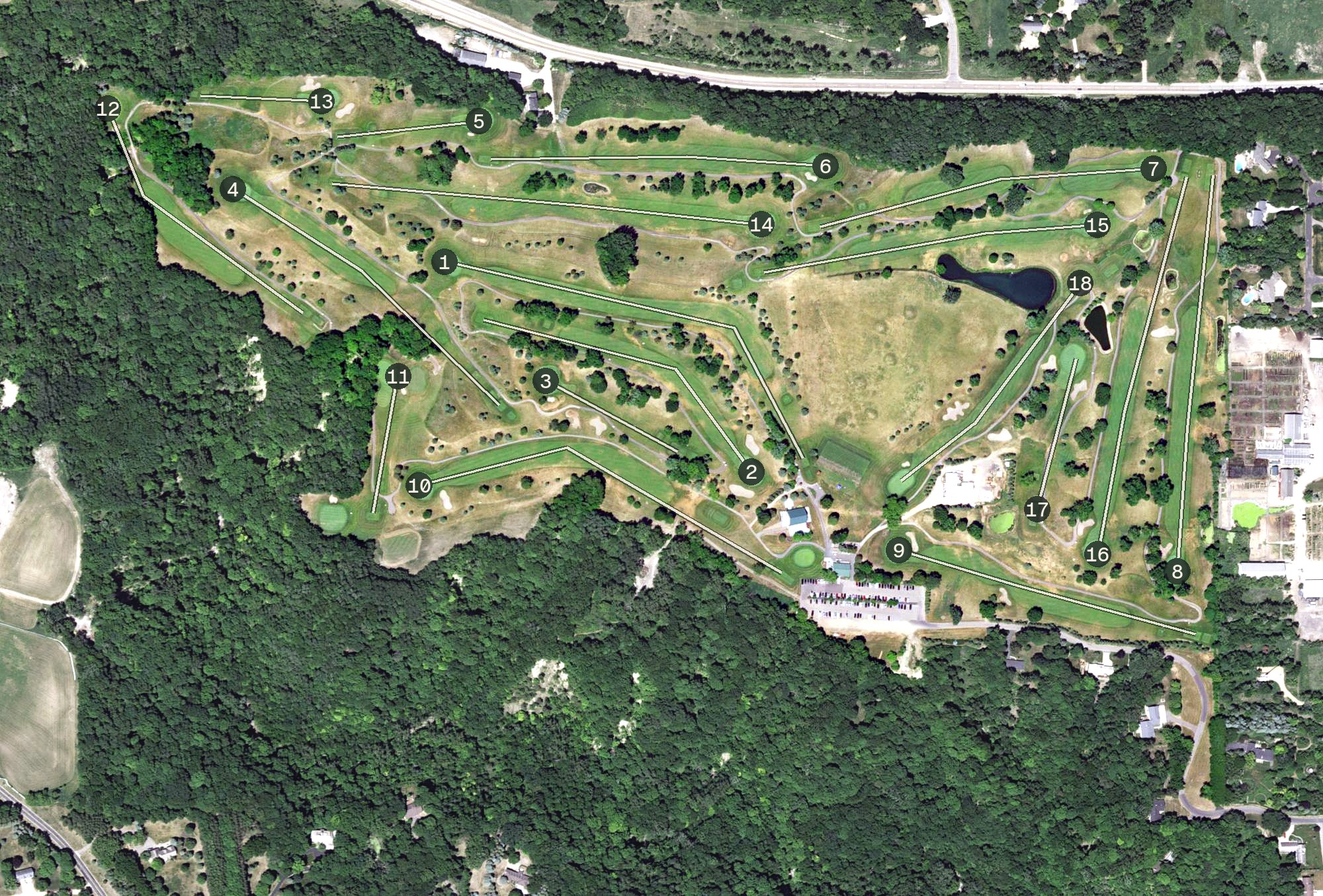 Aerial view of Bluff Creek Golf Course, MN