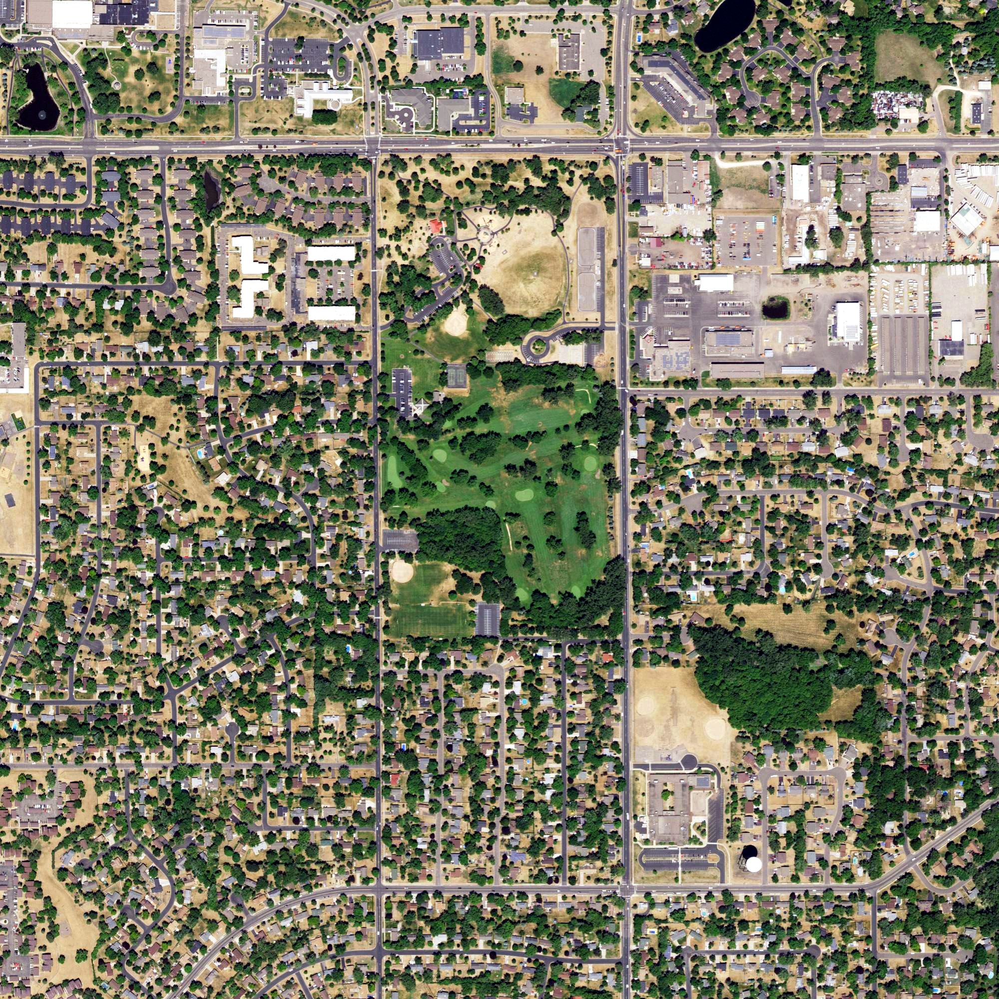 Aerial view of Brookland Golf Park, MN