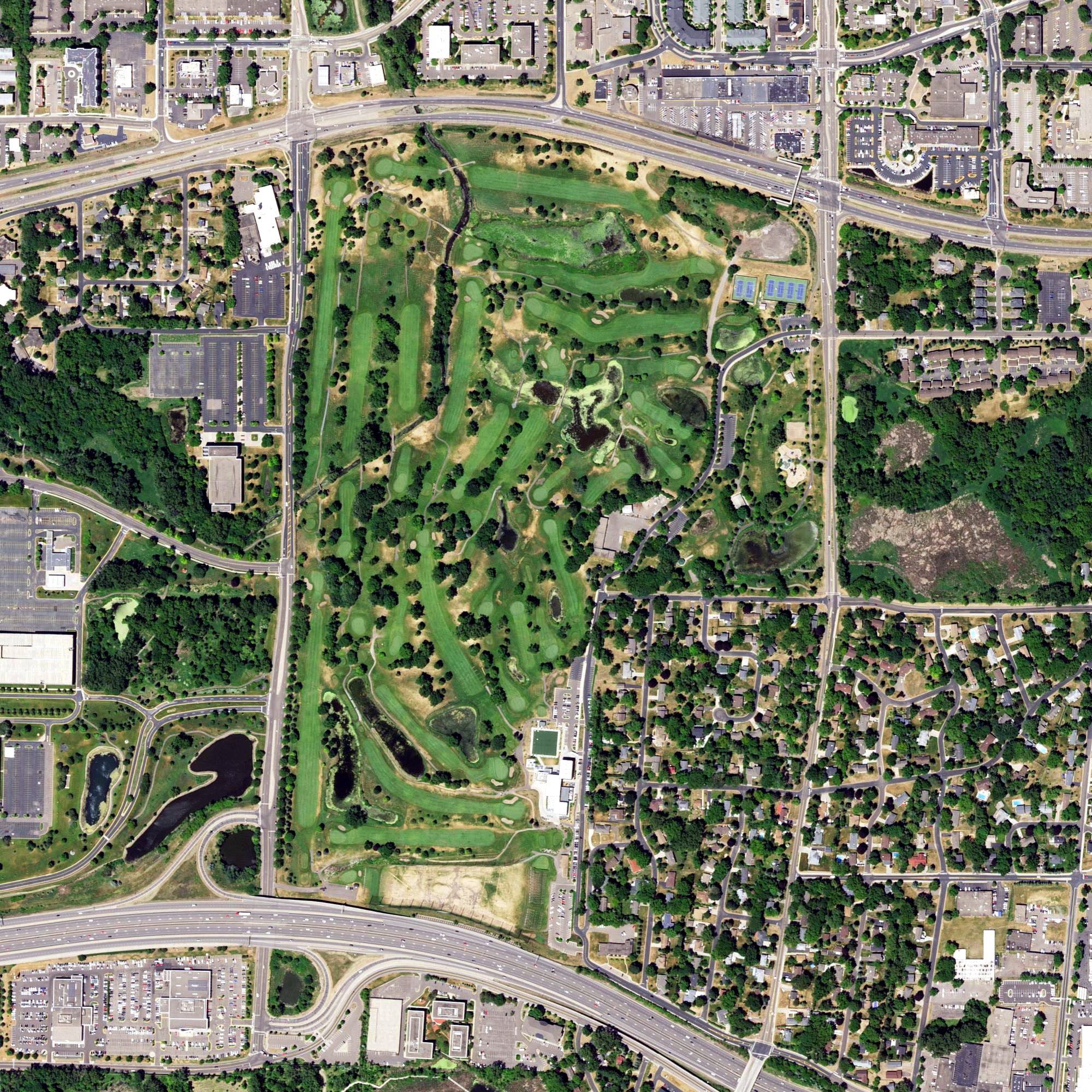 Aerial view of Brookview Golf Course, MN