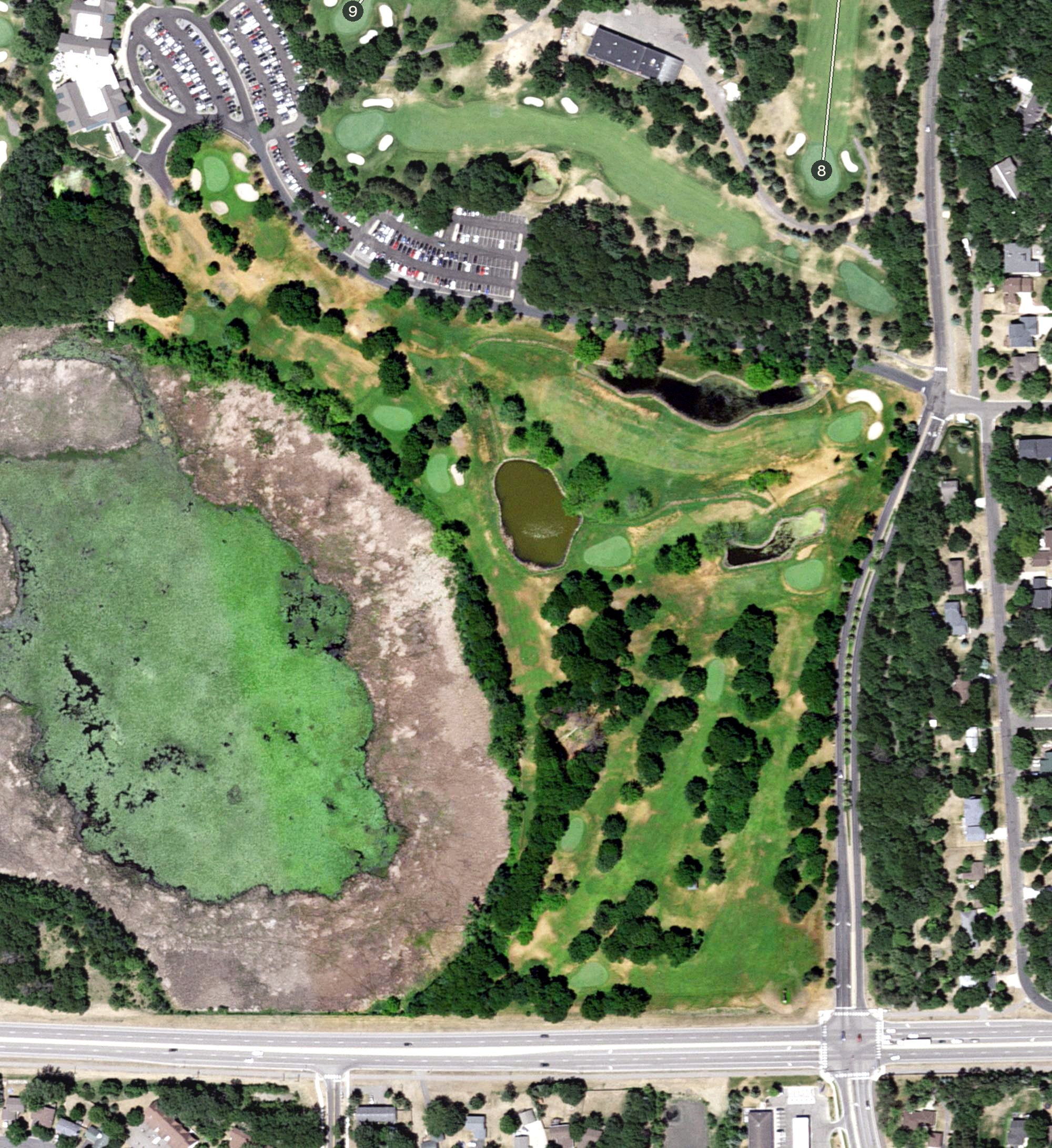 Aerial view of Bunker Hills Executive Course, MN