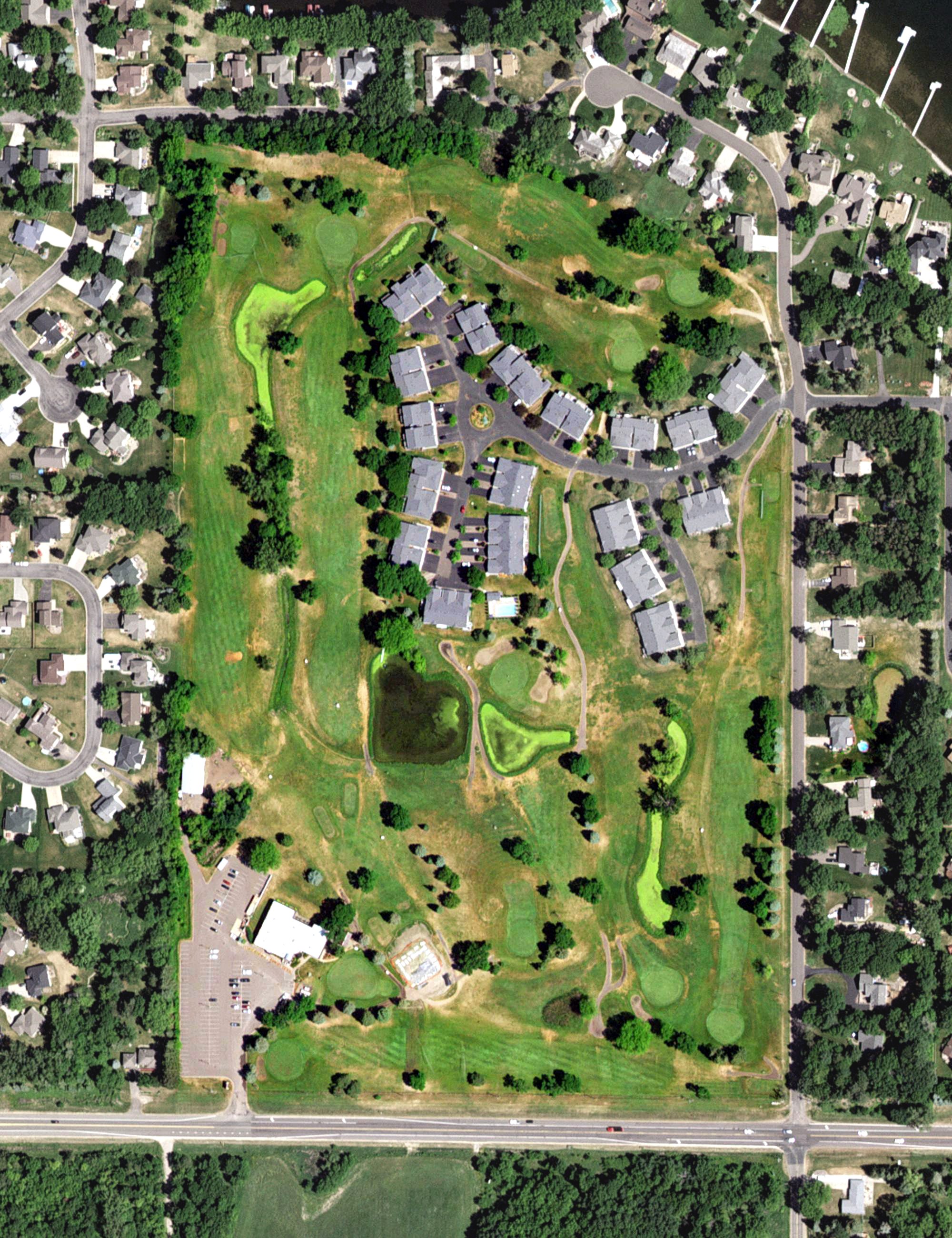 Aerial view of Castlewood Golf Course, MN