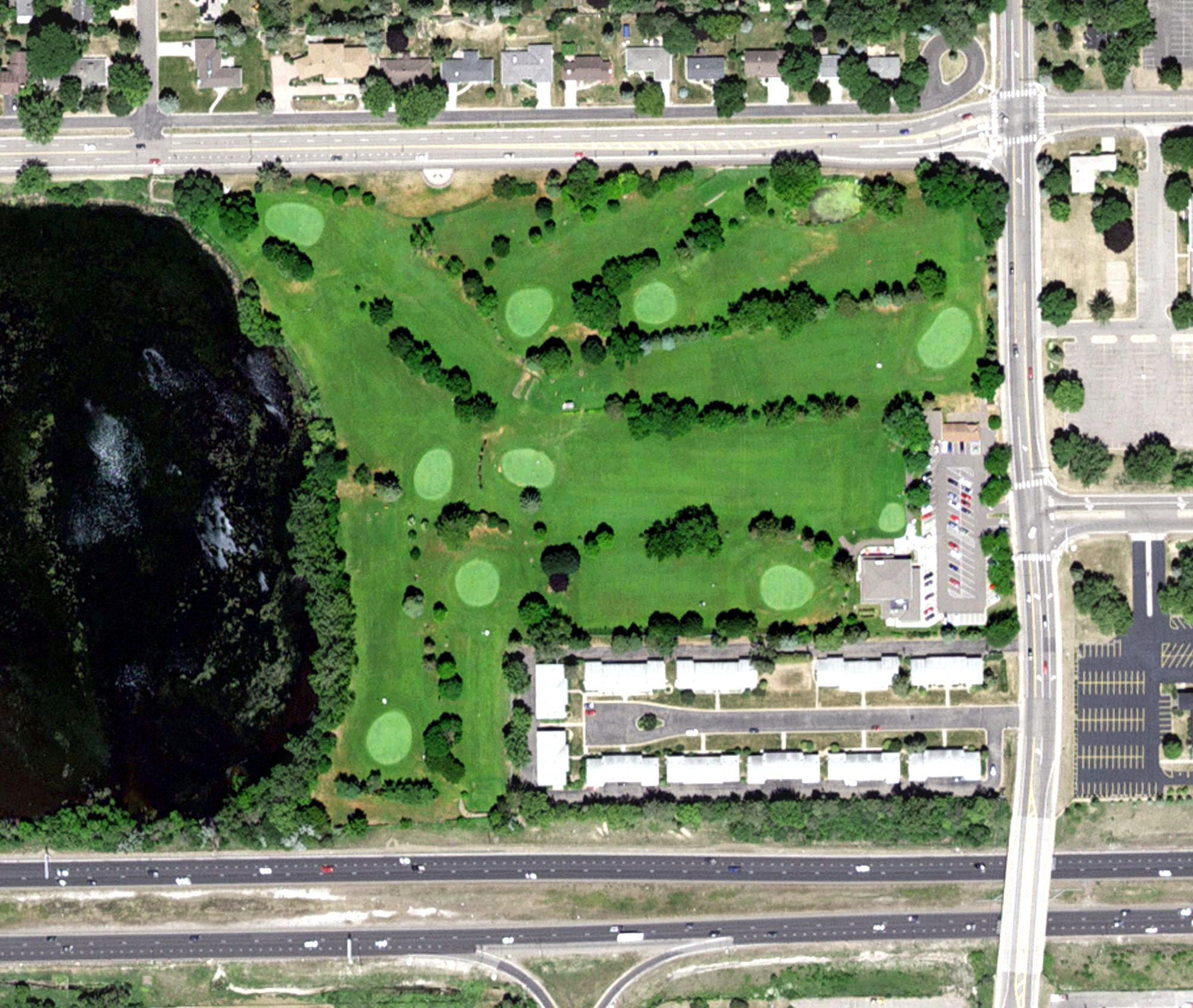 Aerial view of Cedarholm Golf Course, MN
