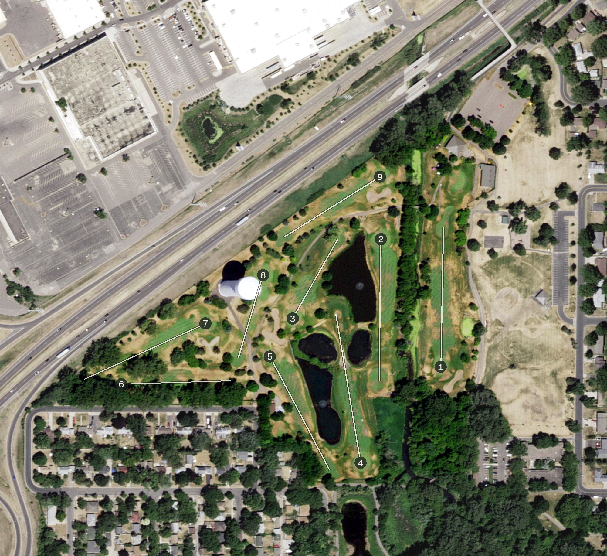 Aerial view of Centerbrook Golf Course, MN