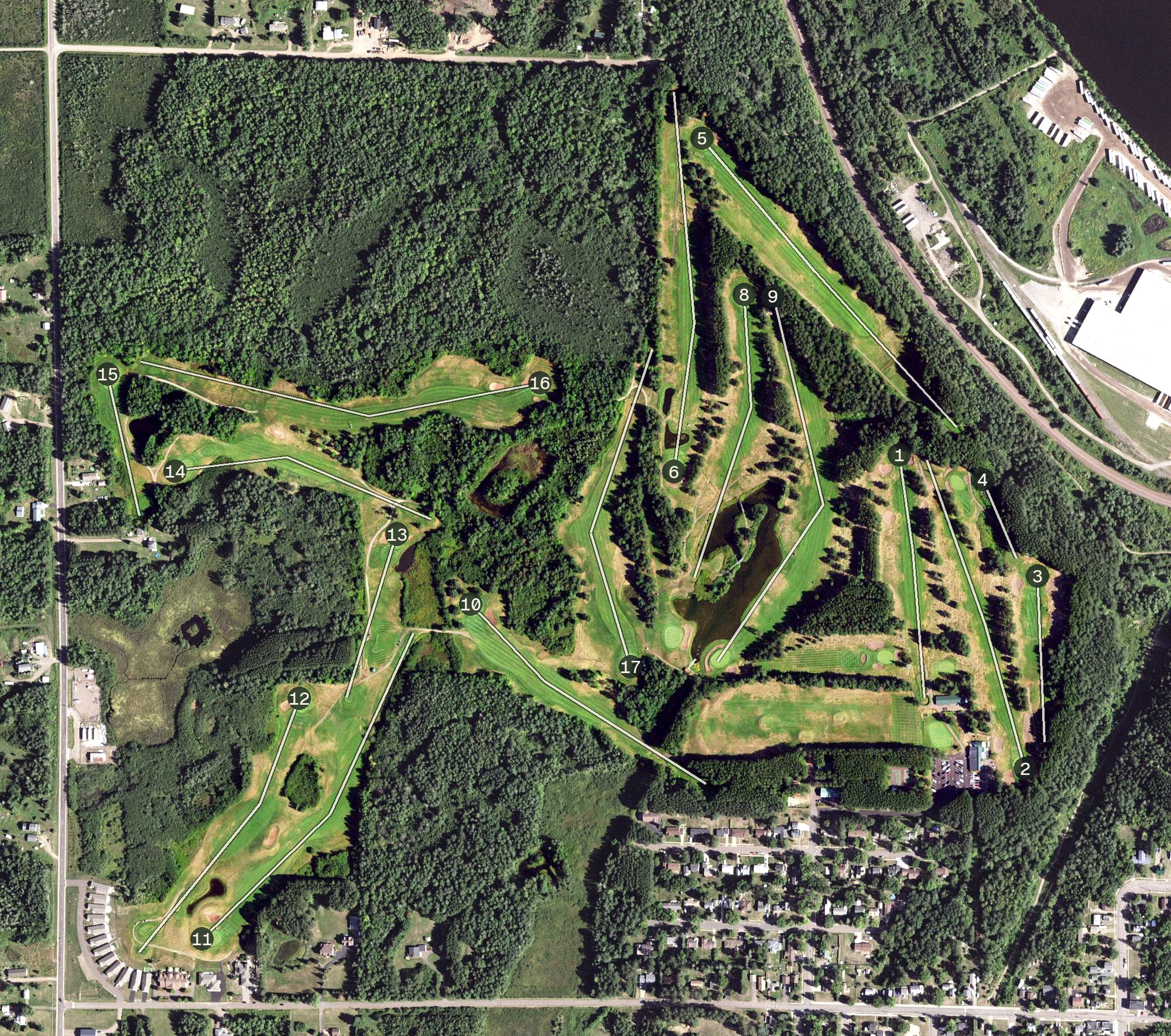 Aerial view of Cloquet Country Club, MN
