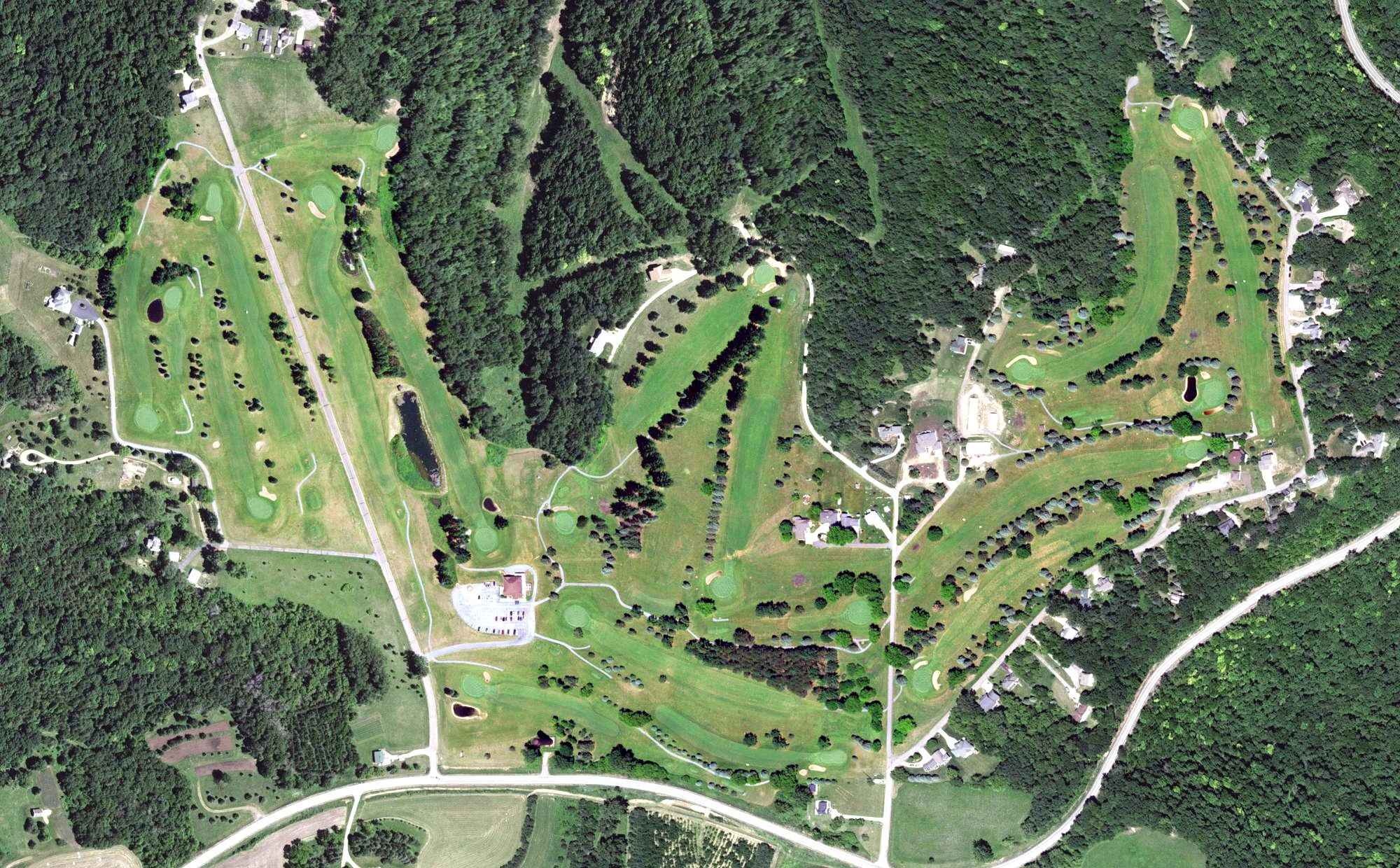 Aerial view of Coffee Mill Country Club, MN