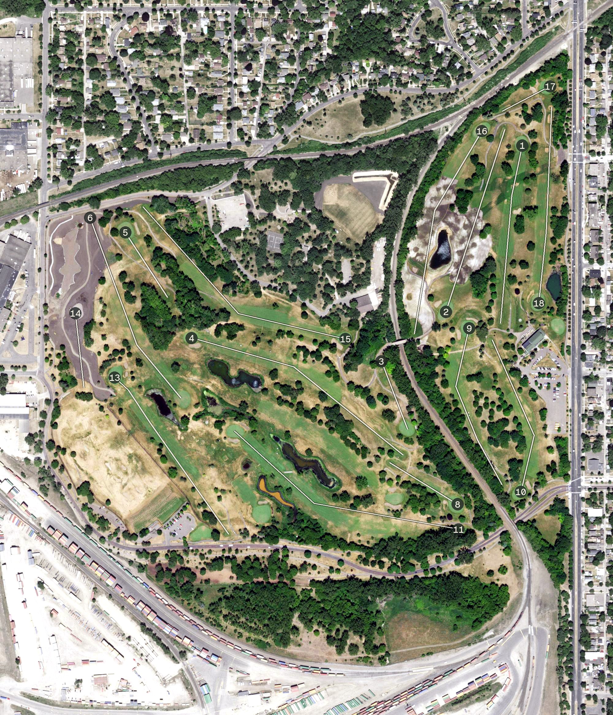 Aerial view of Columbia Golf Course, MN