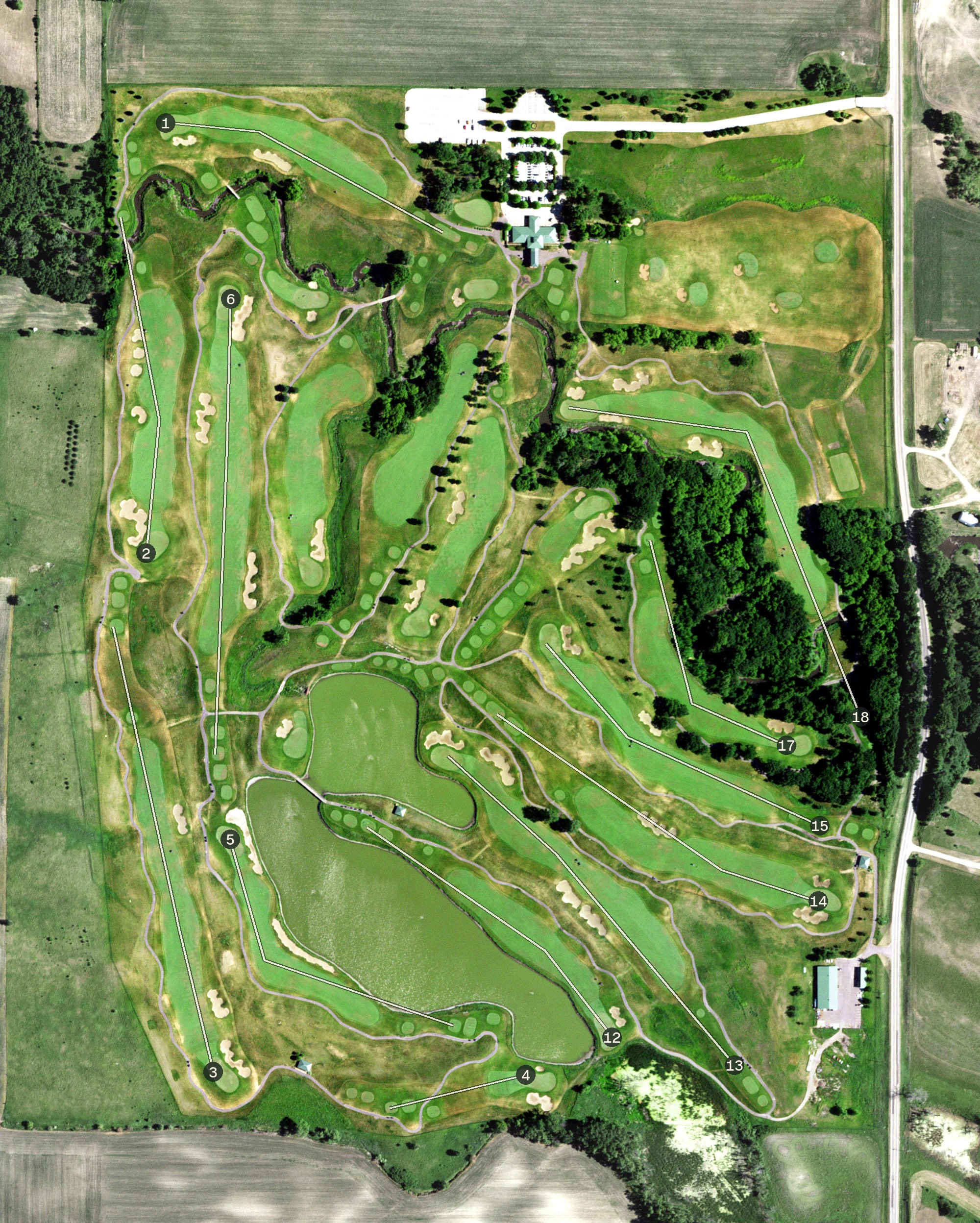 Aerial view of Dacotah Ridge Golf Club, MN