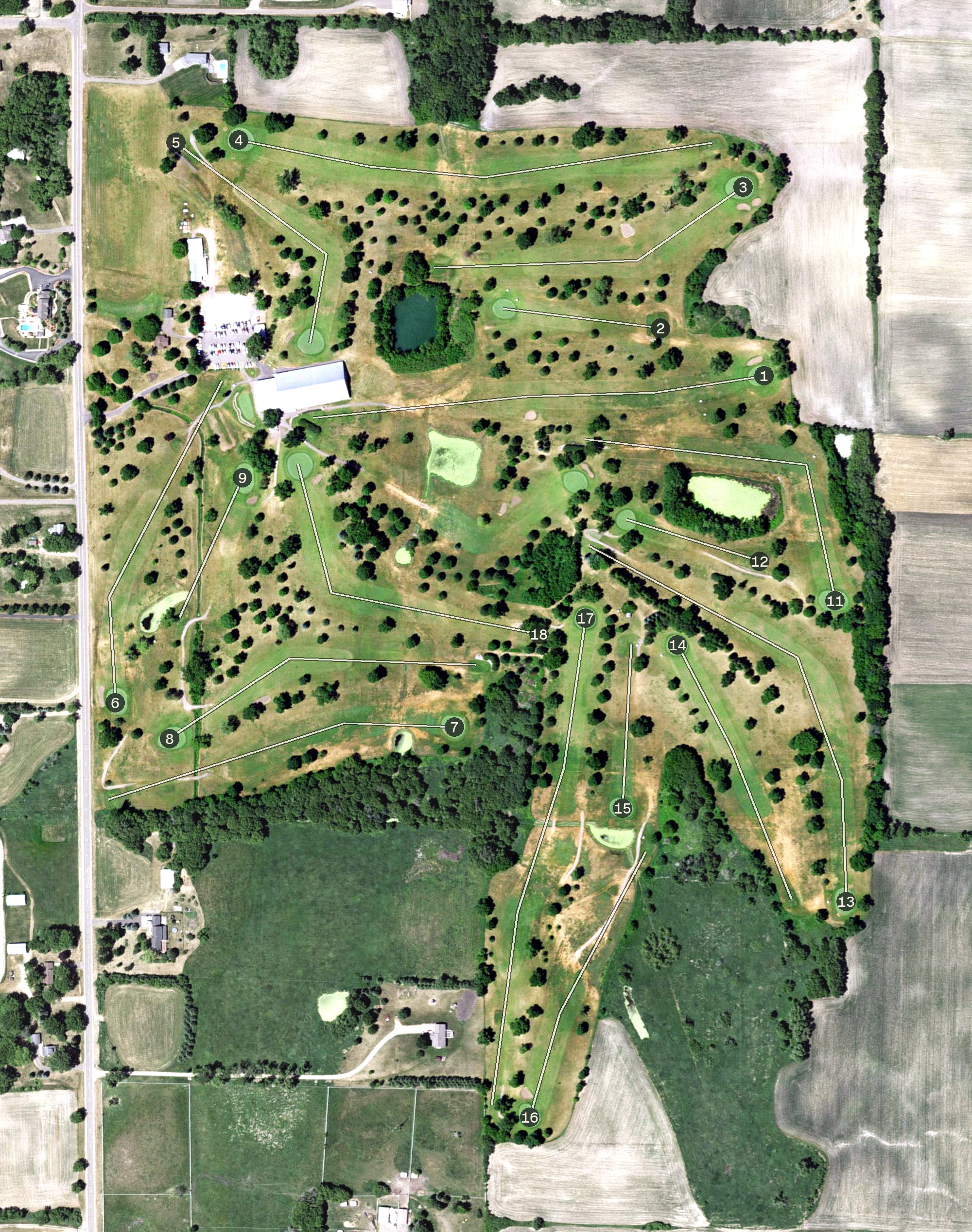 Aerial view of Daytona Golf Course, MN