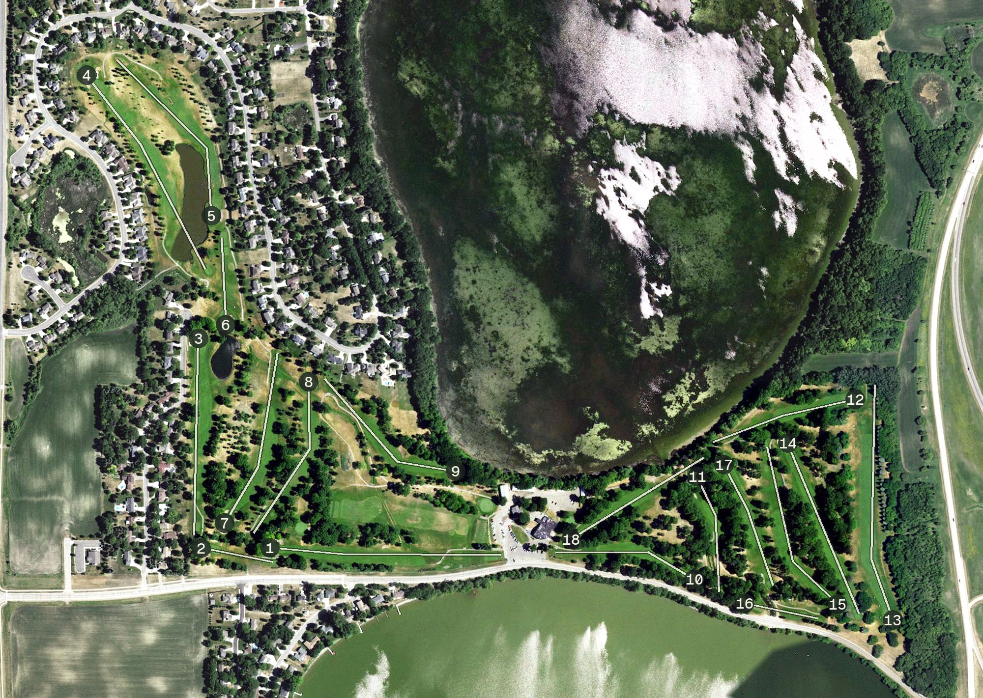 Aerial view of Eagle Creek Golf Club, MN