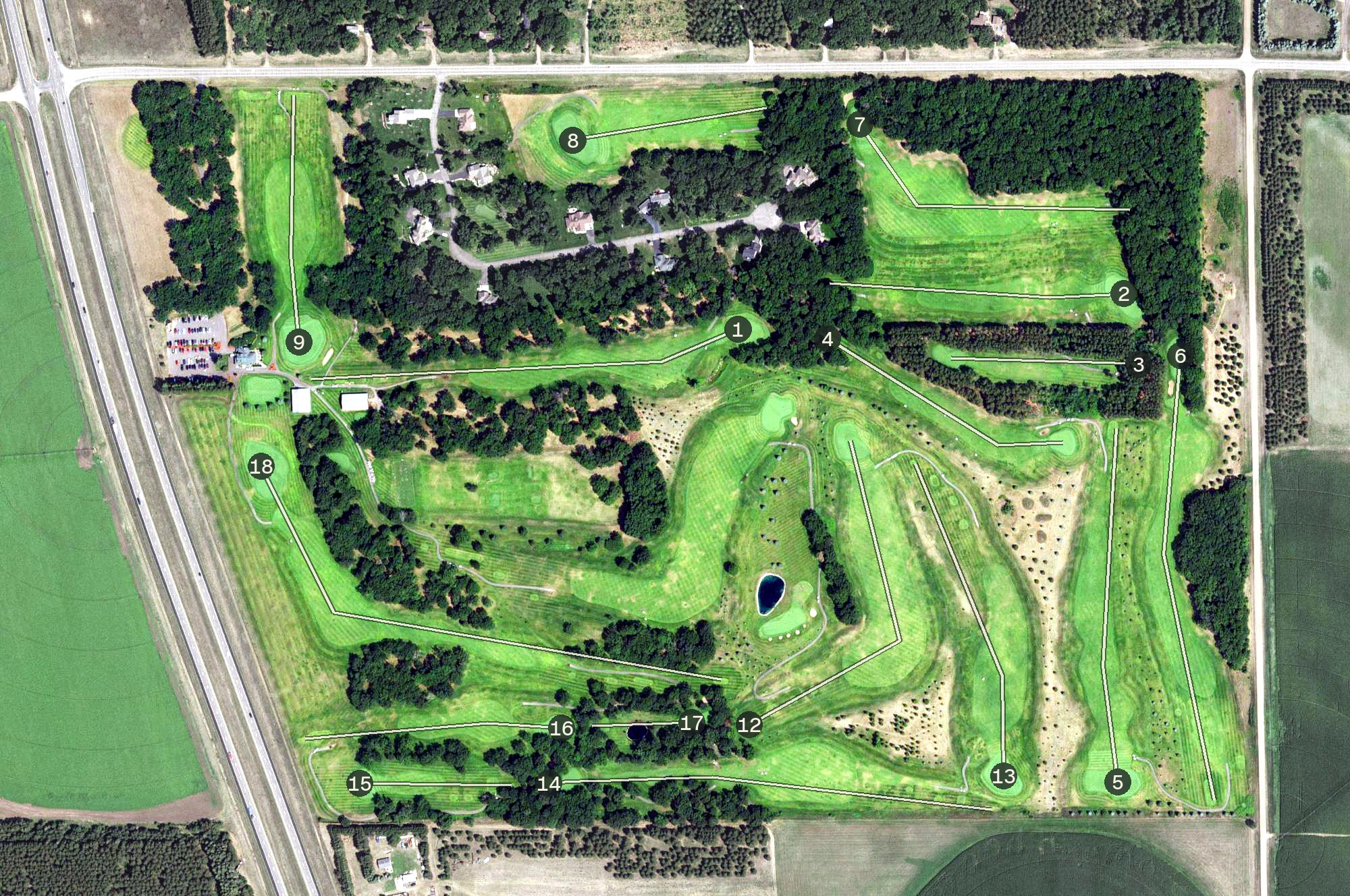 Aerial view of Eagle's Landing Golf Club and Grill, MN