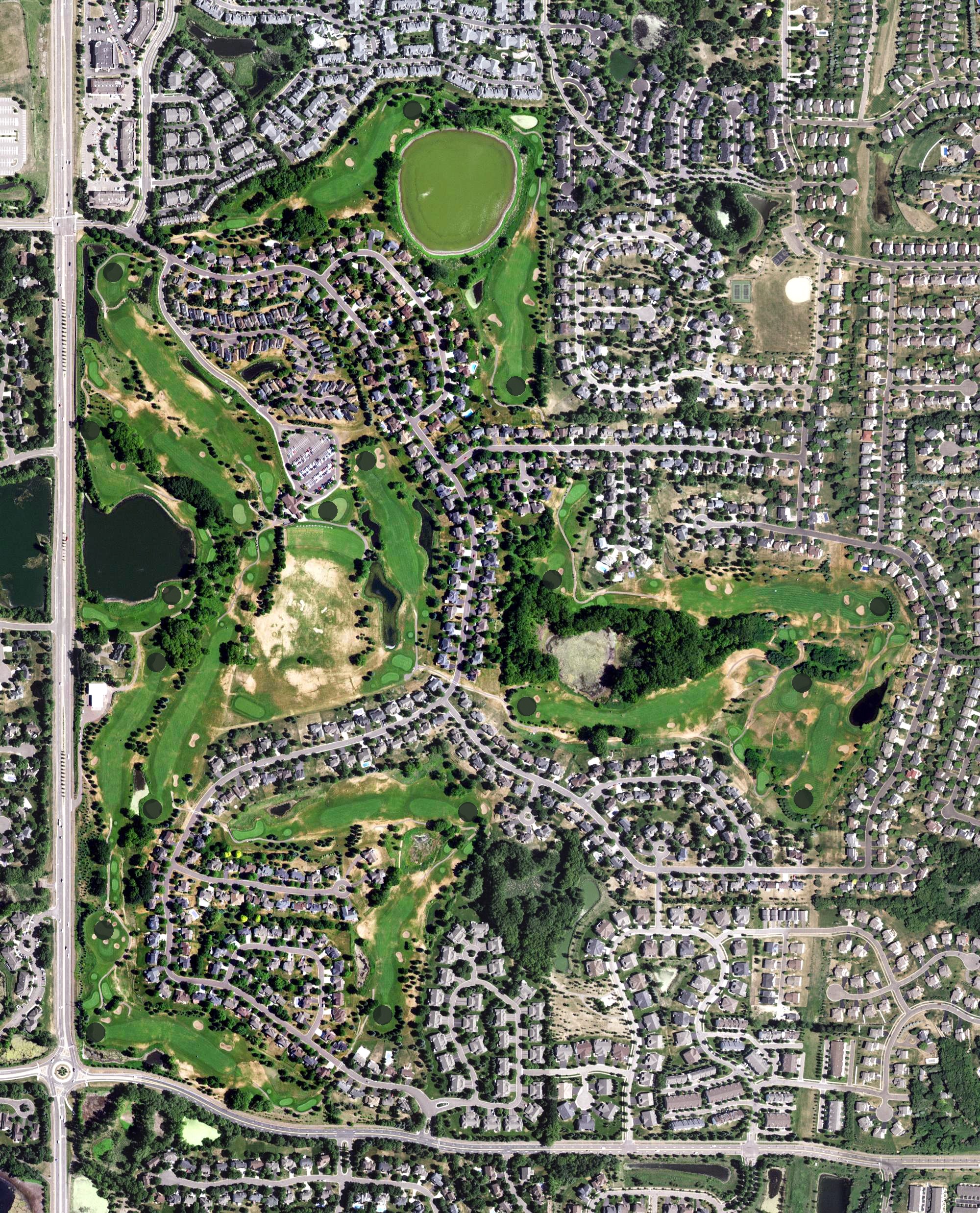 Aerial view of Eagle Valley Golf Course, MN