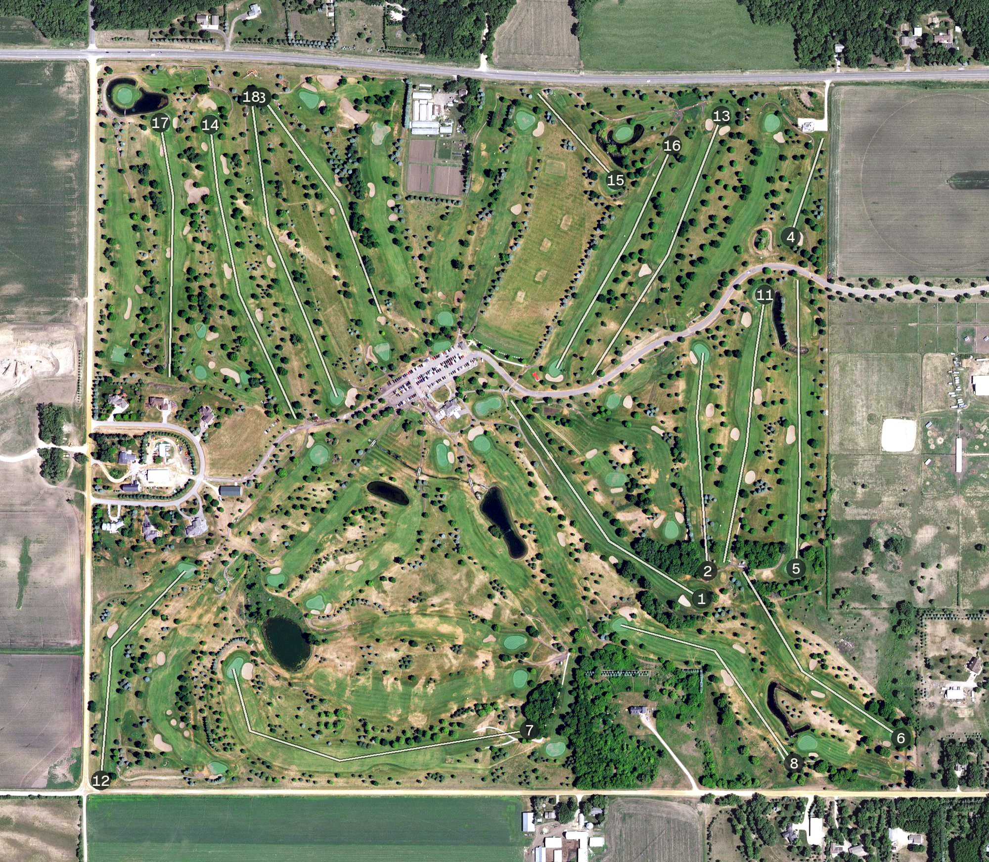 Aerial view of Emerald Greens, MN