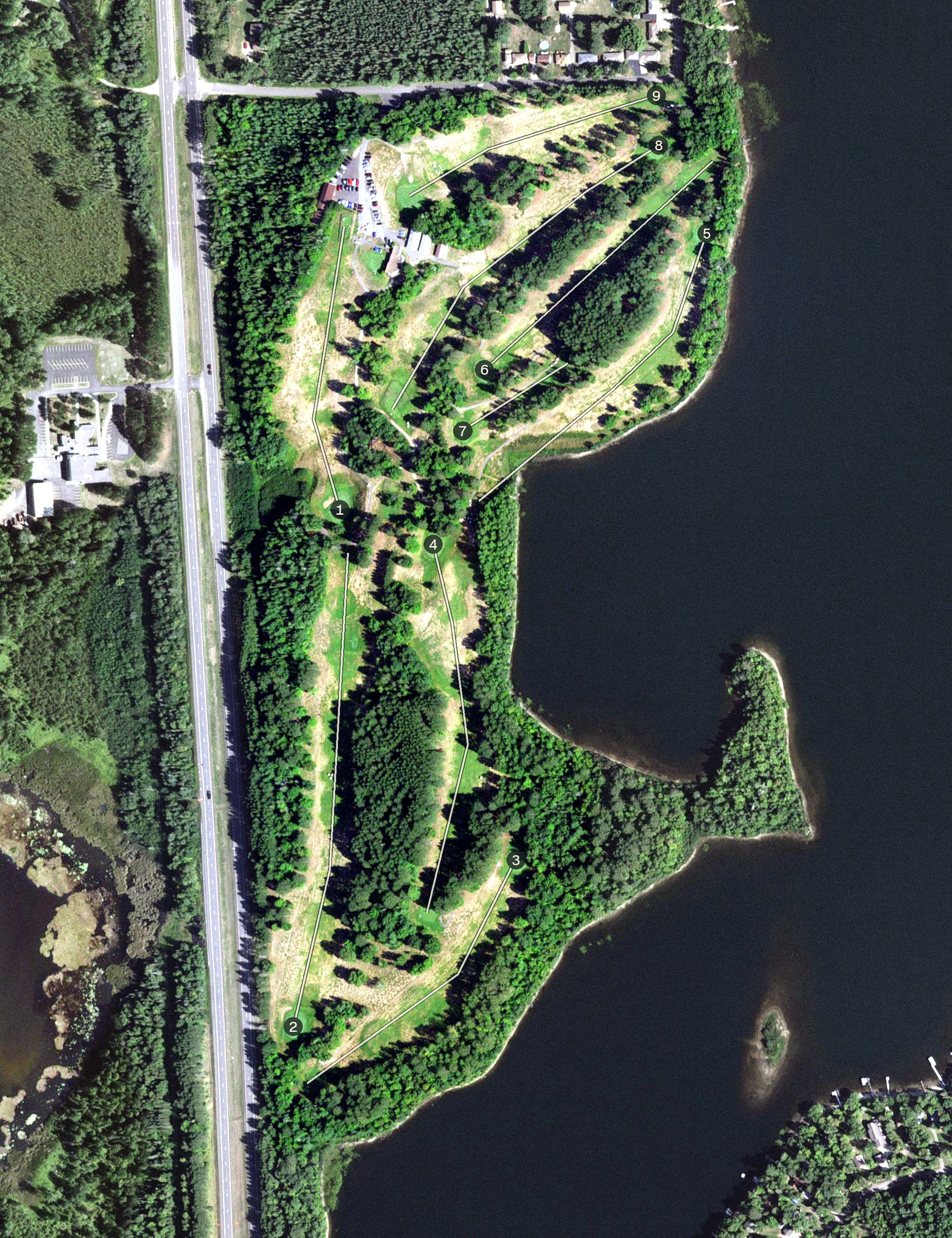 Aerial view of Eveleth Municipal Golf Course, MN