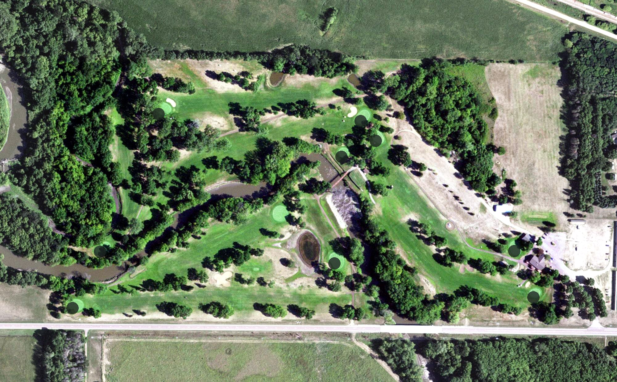 Aerial view of Farmers Golf & Health Club, MN