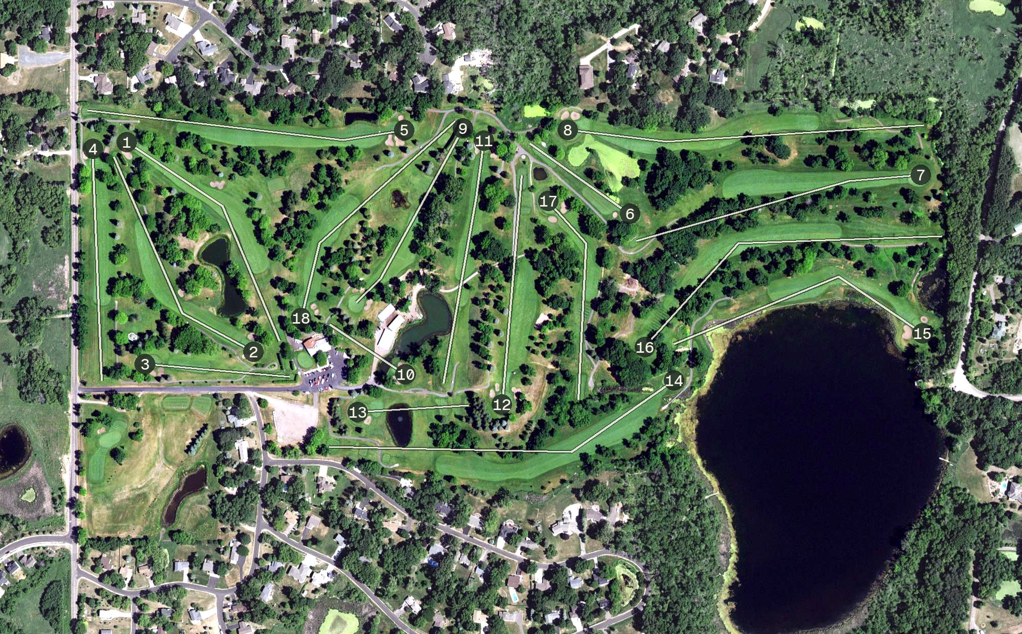 Aerial view of Forest Hills Golf Club, MN
