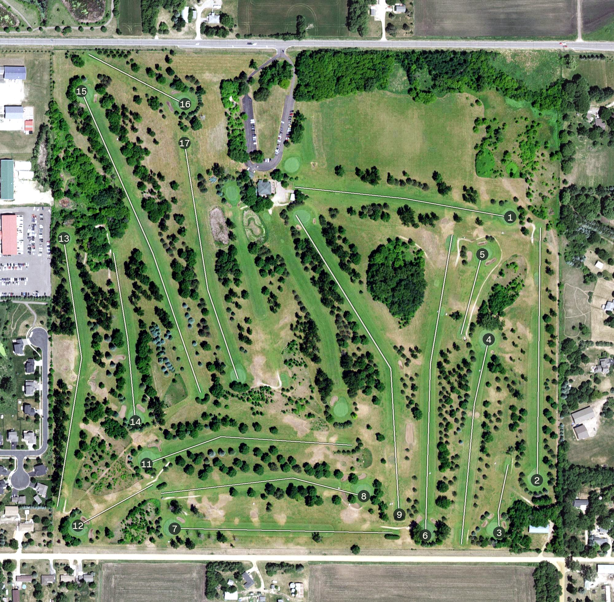 Aerial view of Fountain Valley Golf Course, MN
