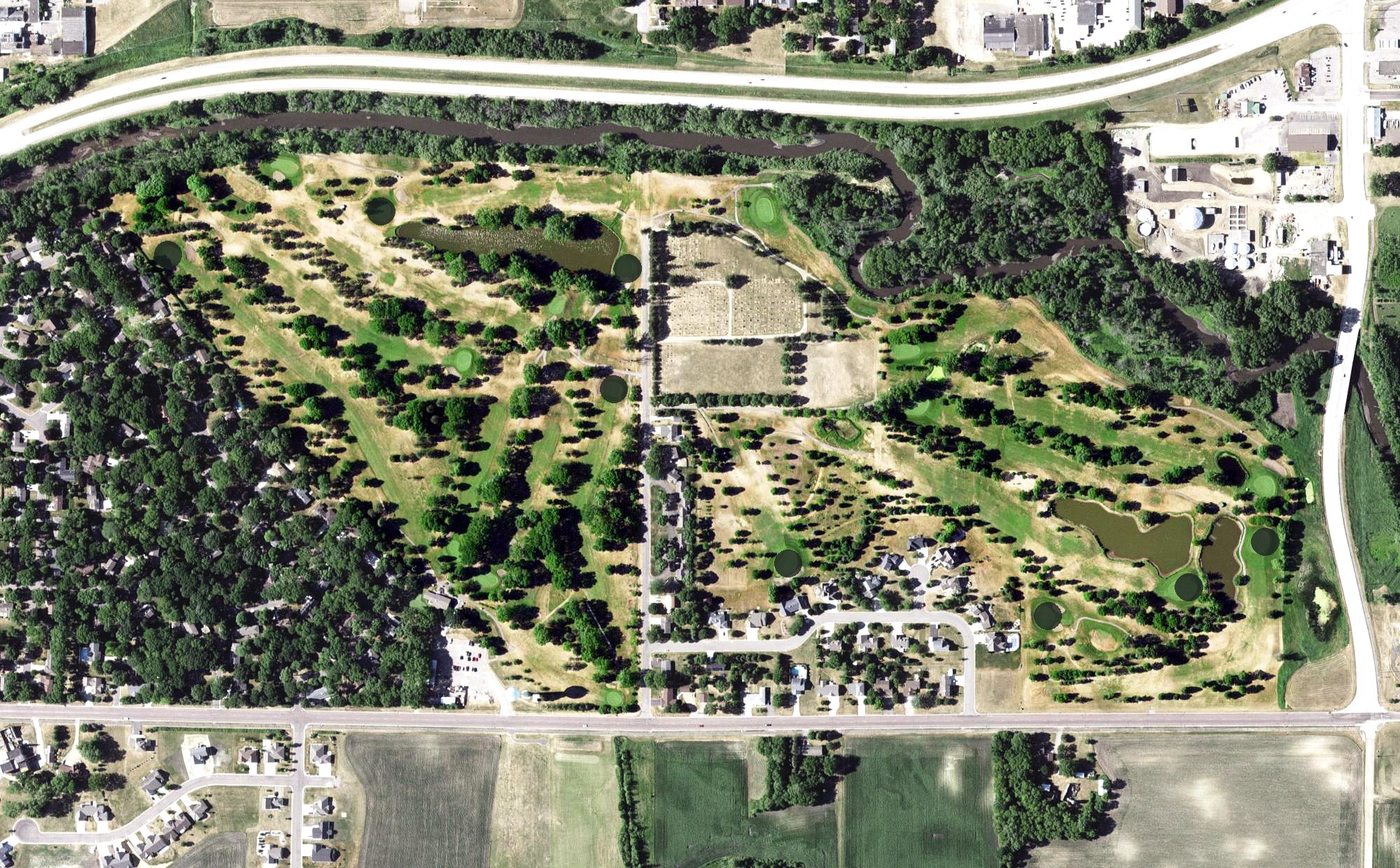 Aerial view of Glencoe Country Club, MN