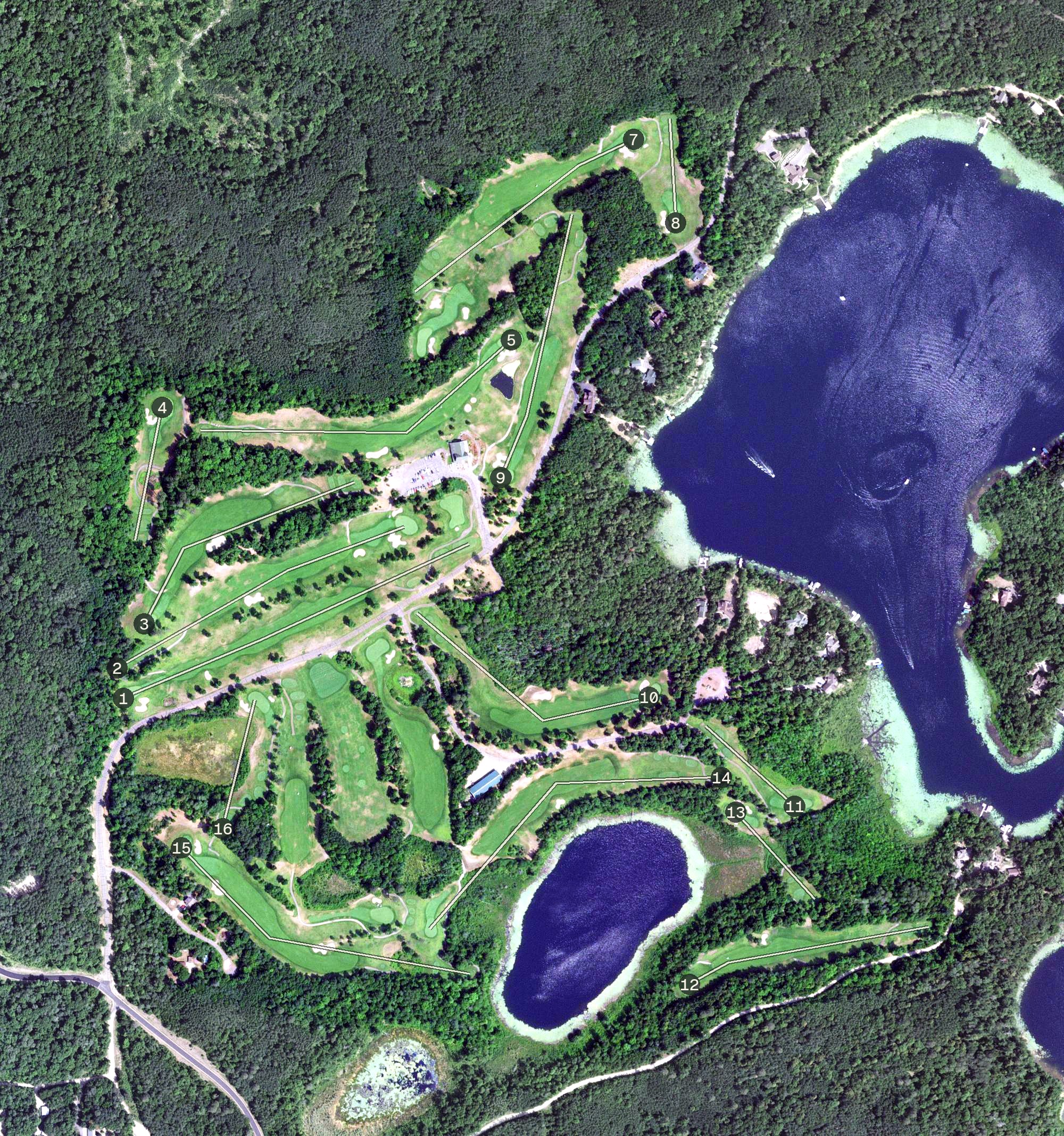 Aerial view of Golden Eagle Golf Club, MN
