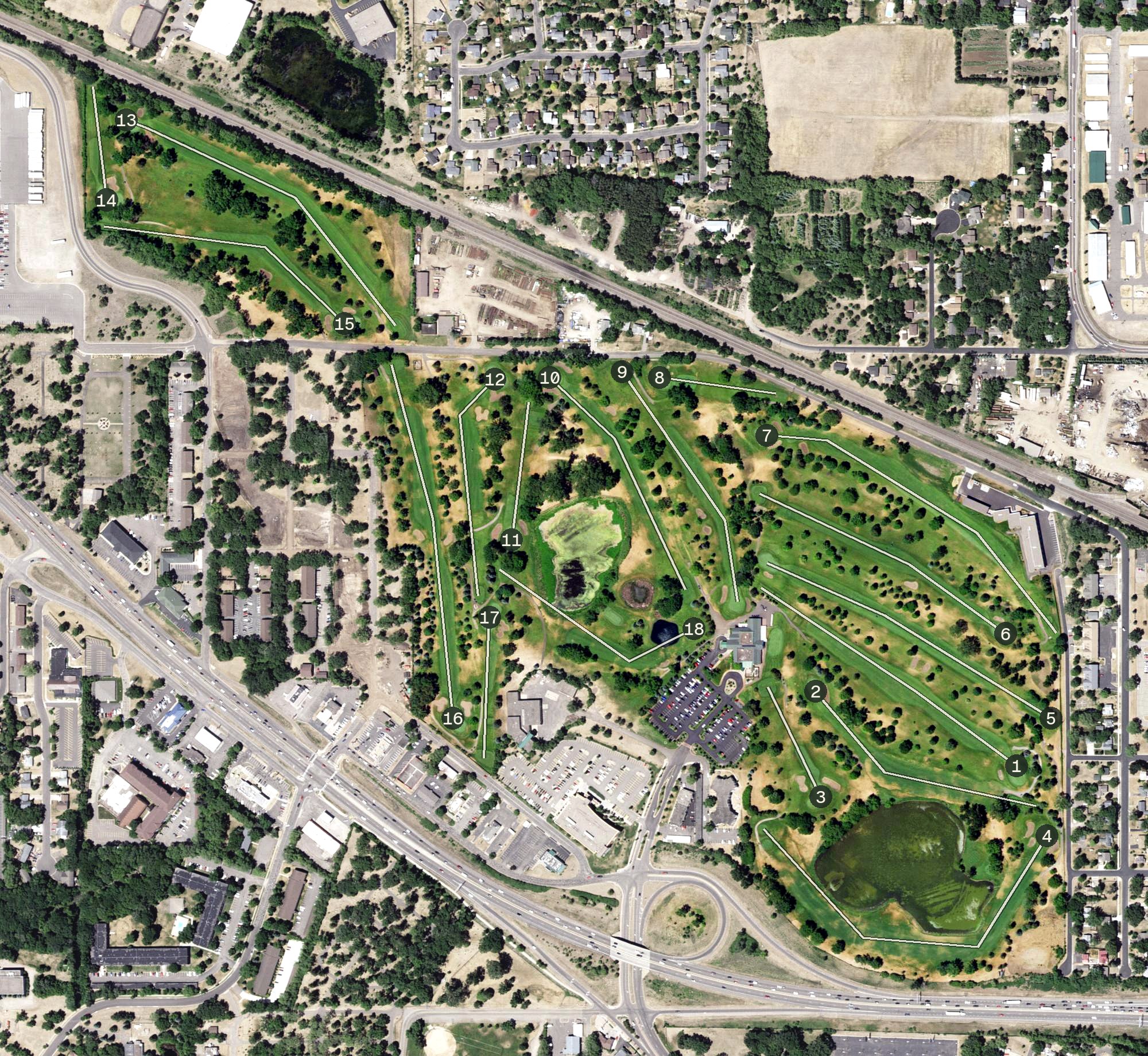 Aerial view of Green Haven Golf Course, MN