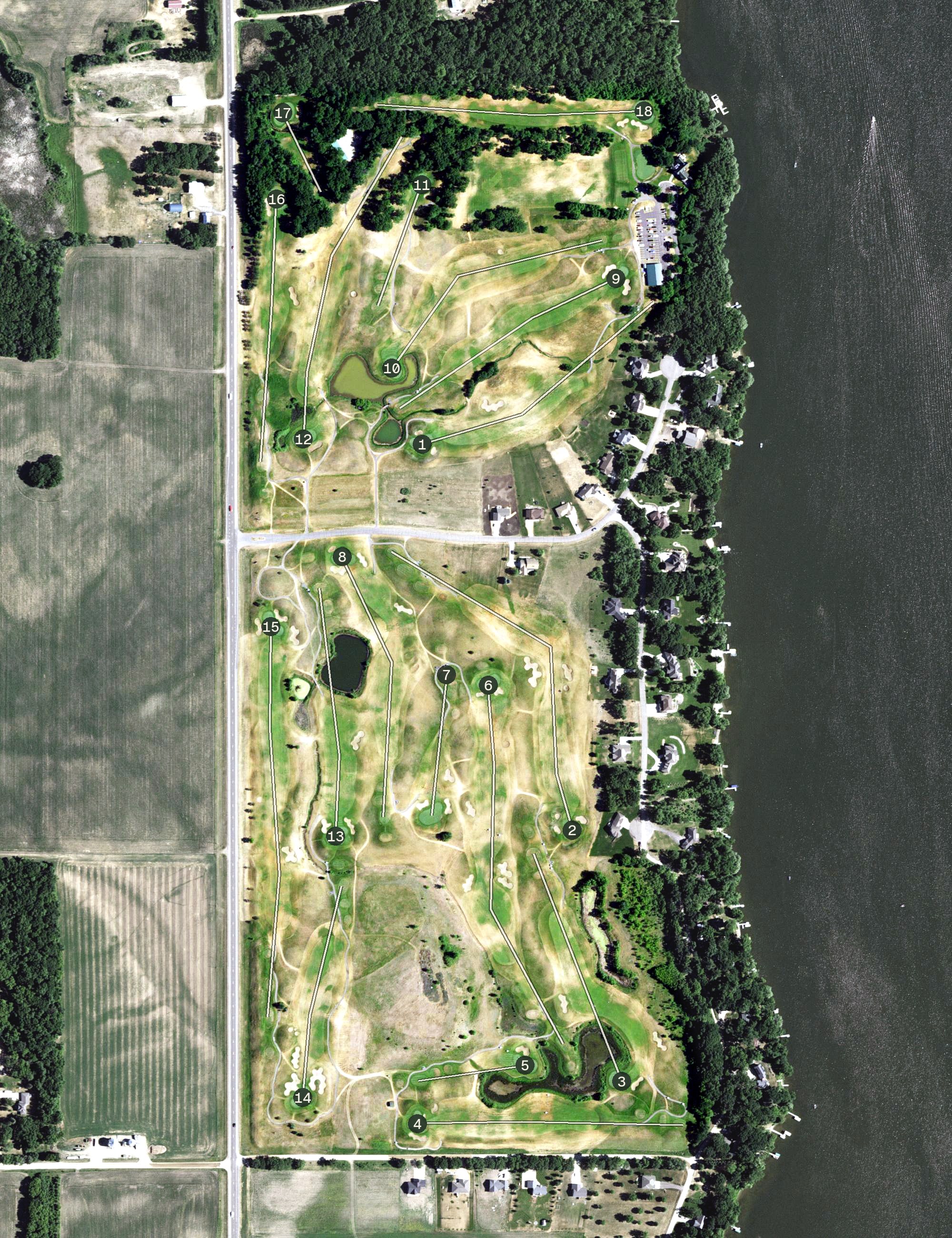 Aerial view of GreyStone Golf Club, MN