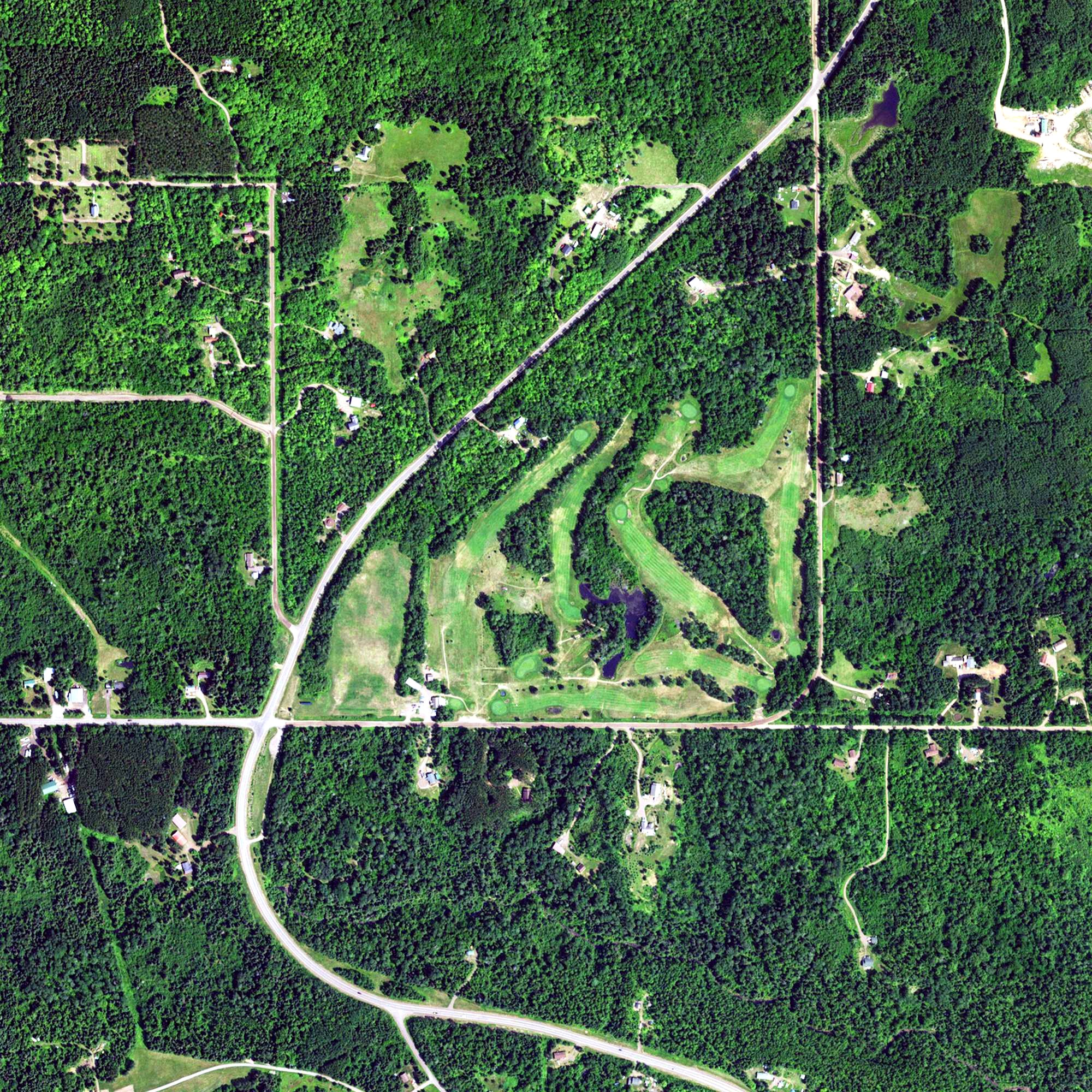 Aerial view of Gunflint Hills Golf Course, MN