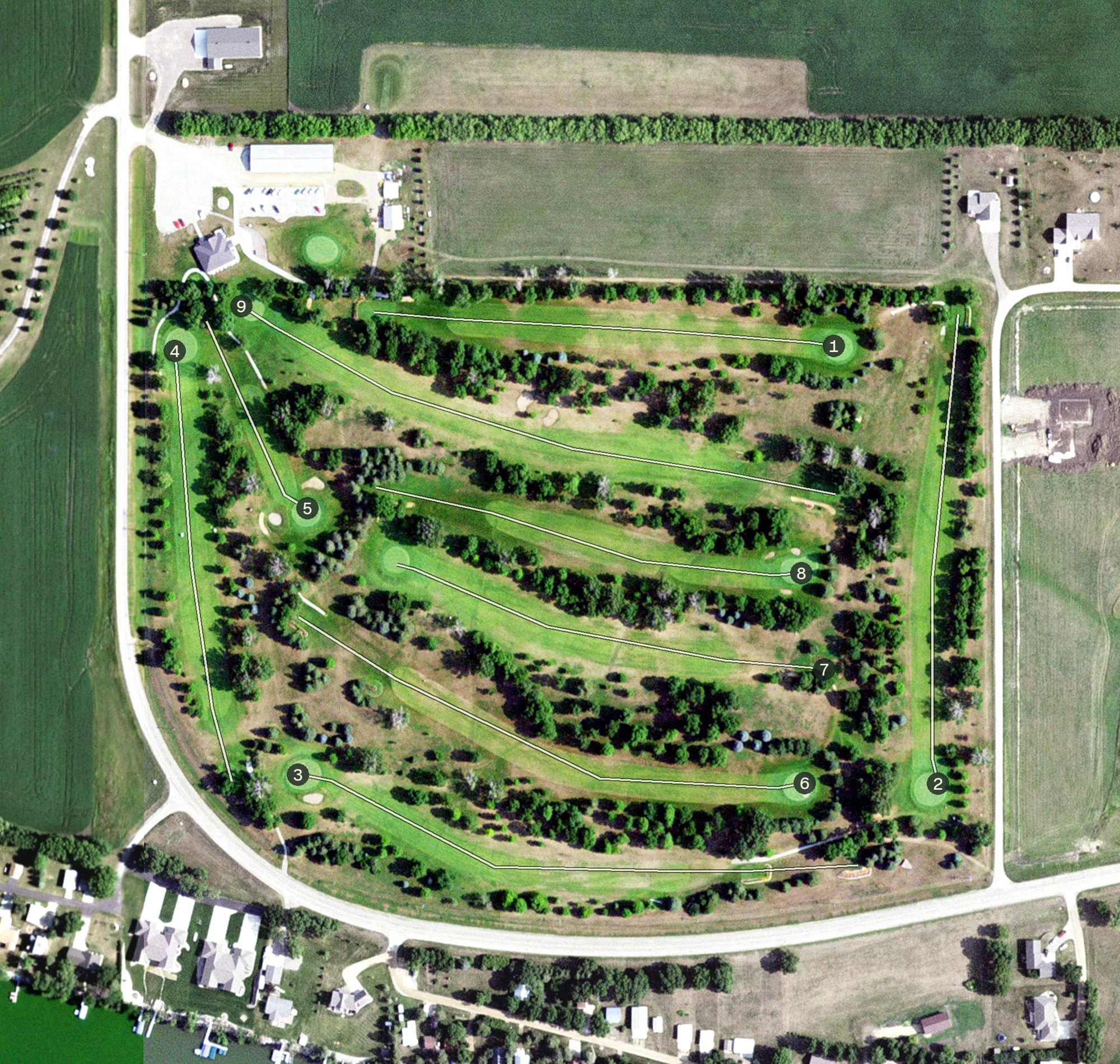 Aerial view of Hendricks Golf Club, MN