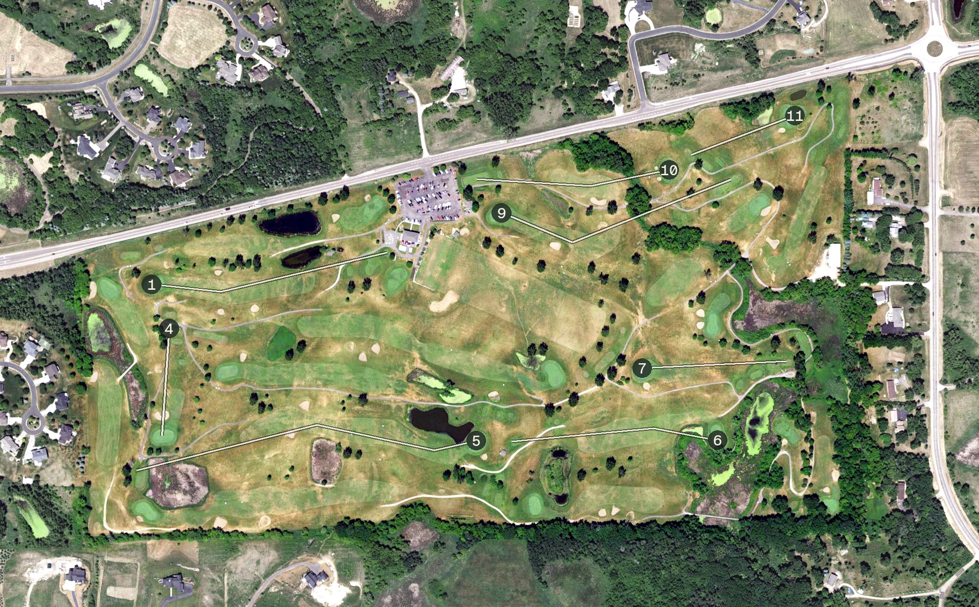 Aerial view of Heritage Links Golf Club, MN