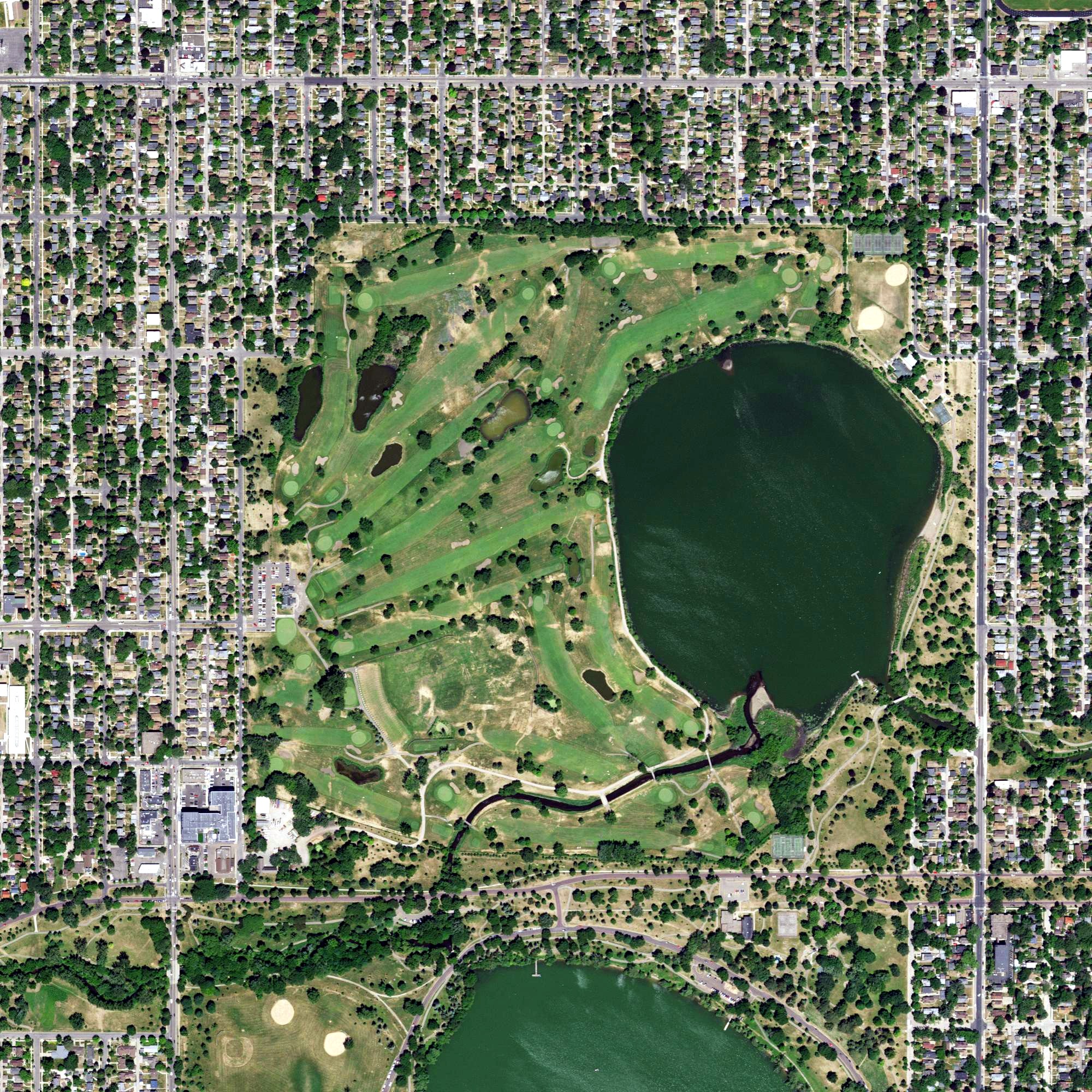 Aerial view of Hiawatha Golf Club, MN