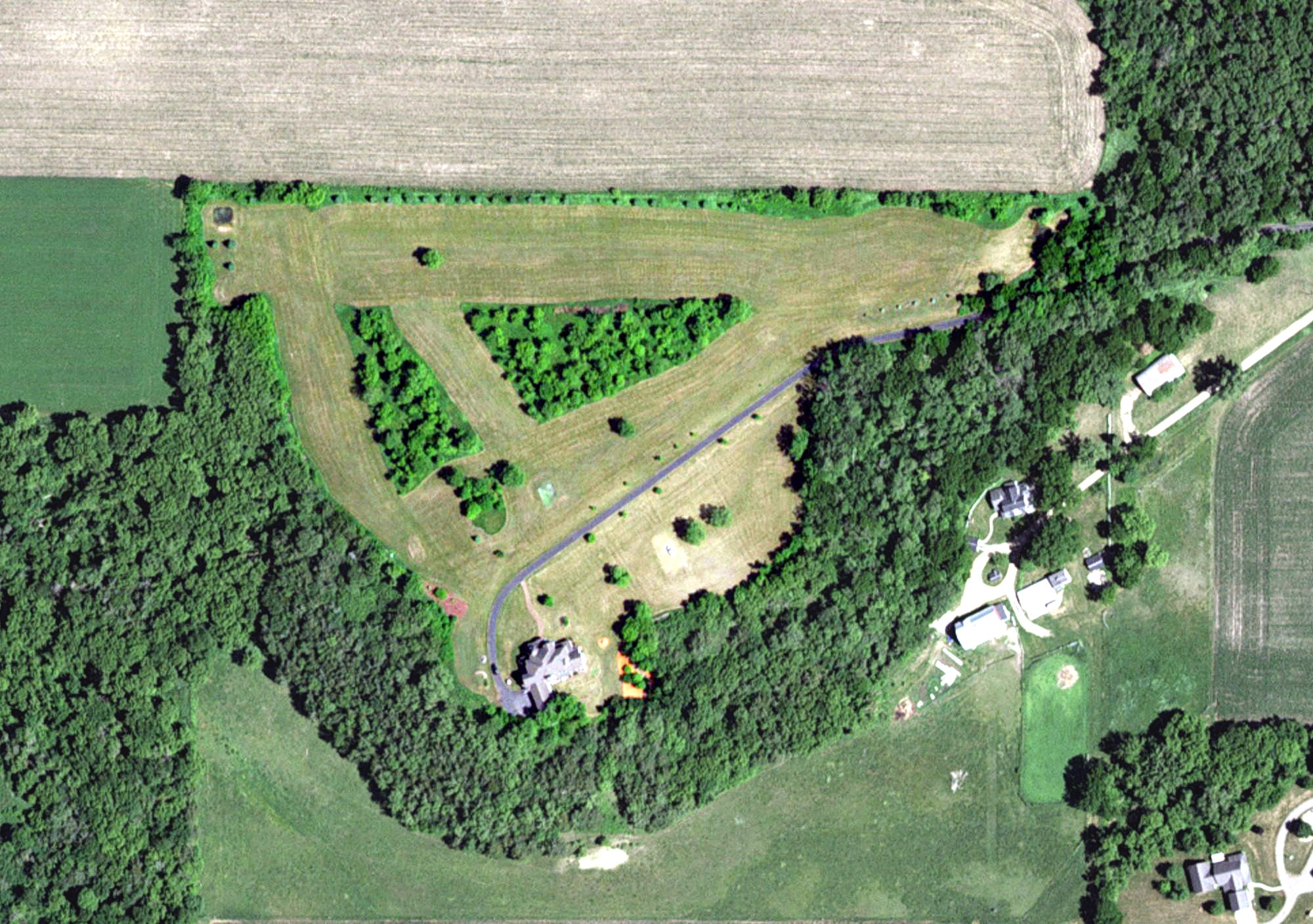 Aerial view of Hole 3, MN