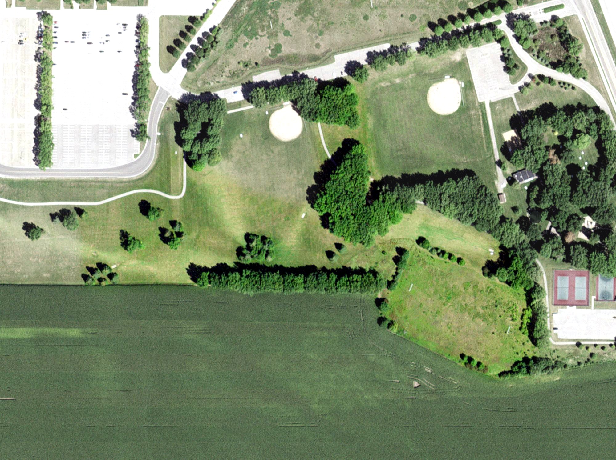 Aerial view of IBM Disc Golf Course, MN