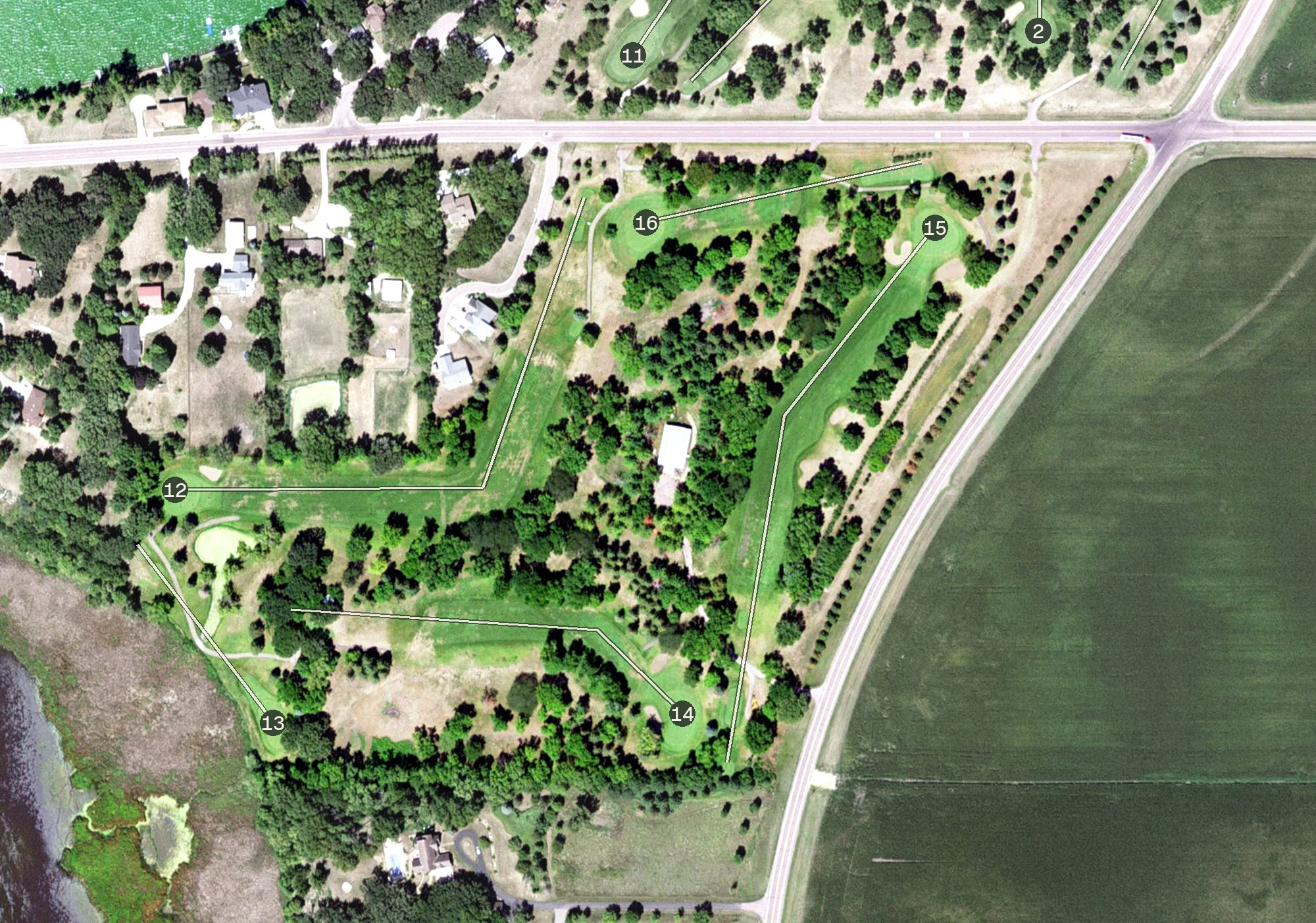 Aerial view of Interlaken Golf Club, MN