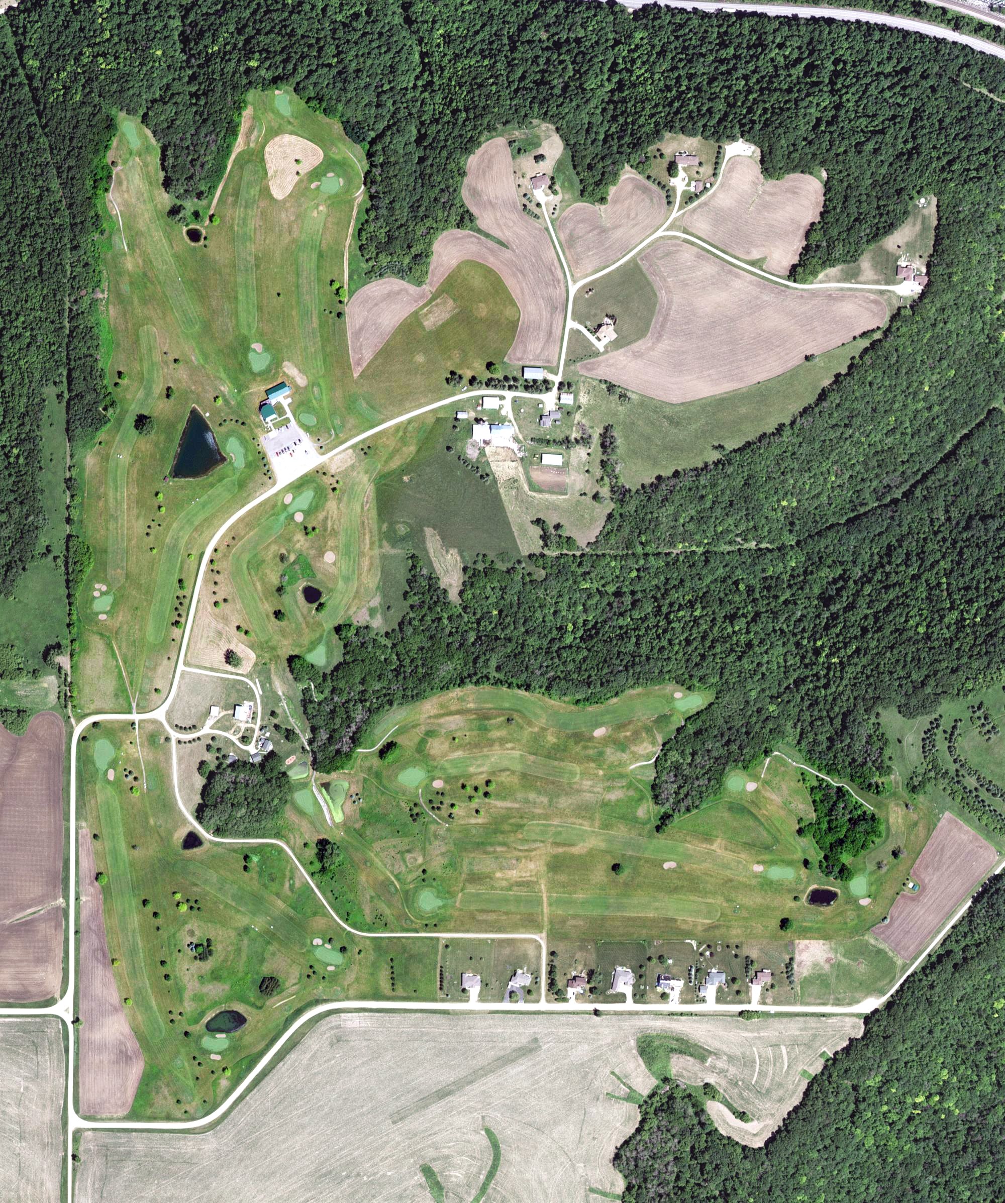 Aerial view of Lake Pepin Golf Course, MN