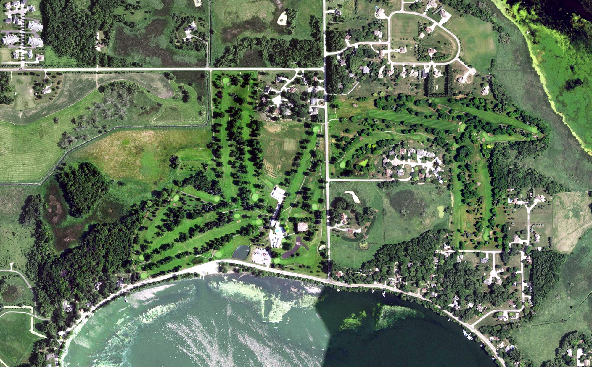 Aerial view of Lakeside Country Club, MN