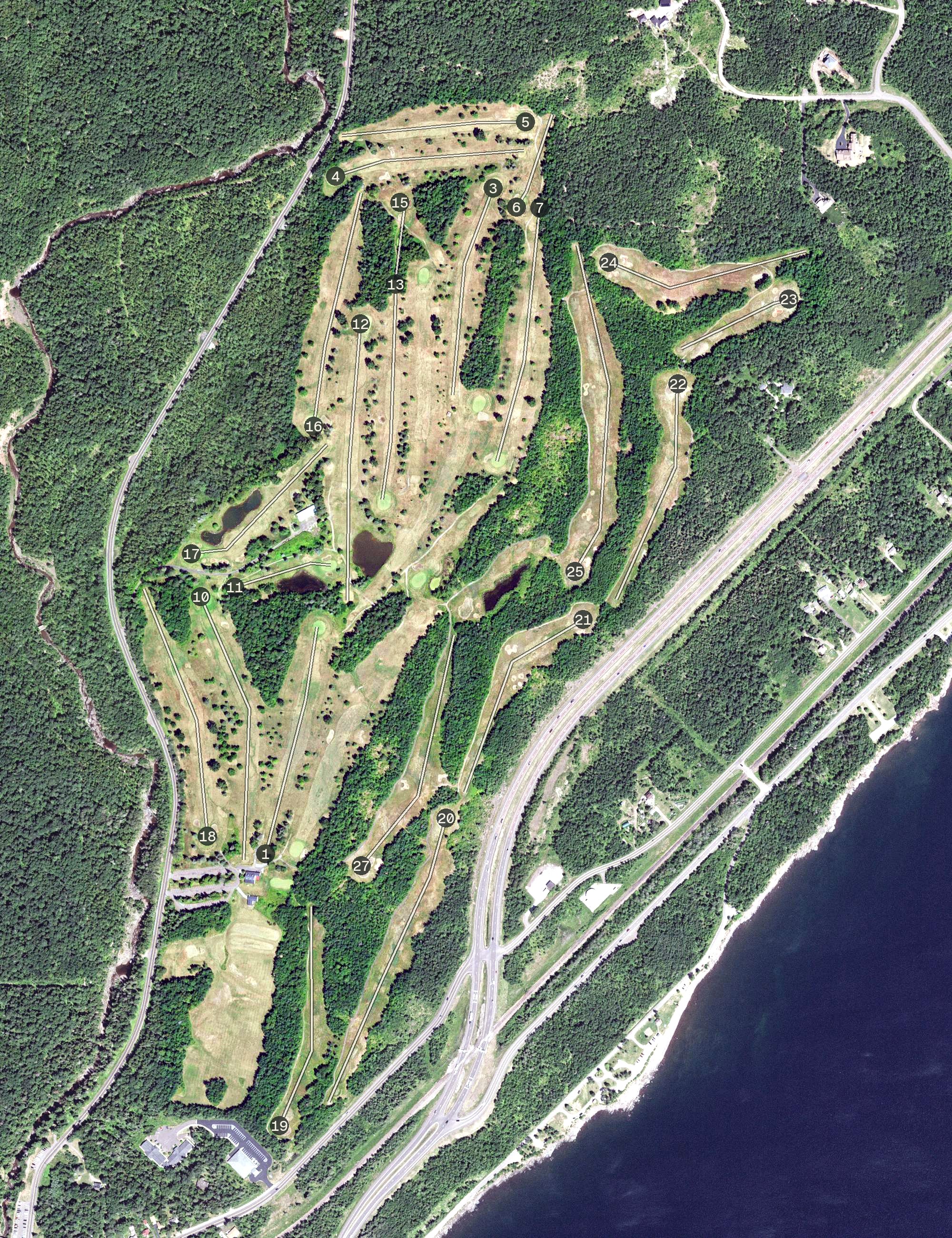 Aerial view of Lester Park Golf Course, MN