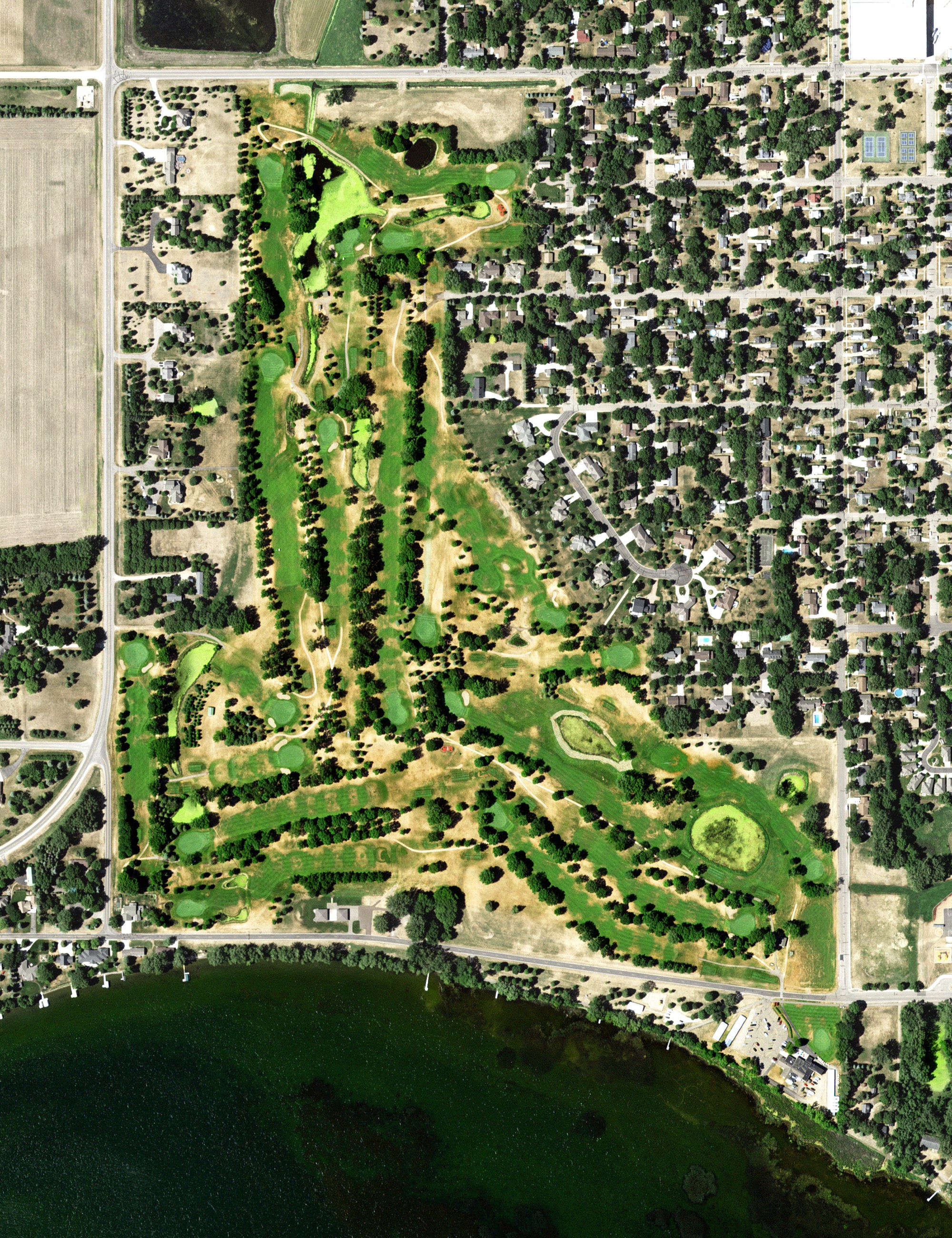 Aerial view of Litchfield Golf Club, MN