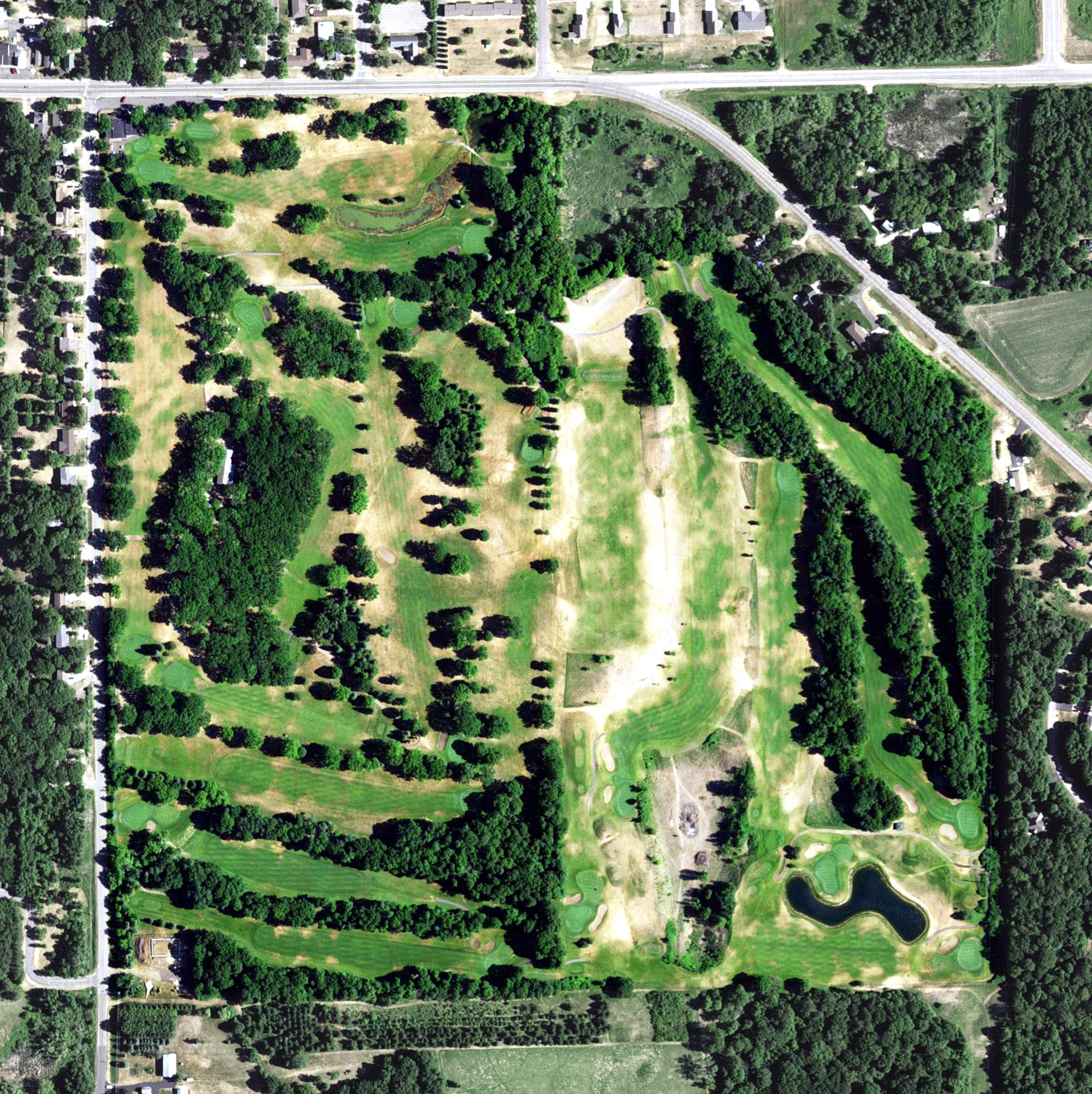 Aerial view of Long Prairie Country Club, MN