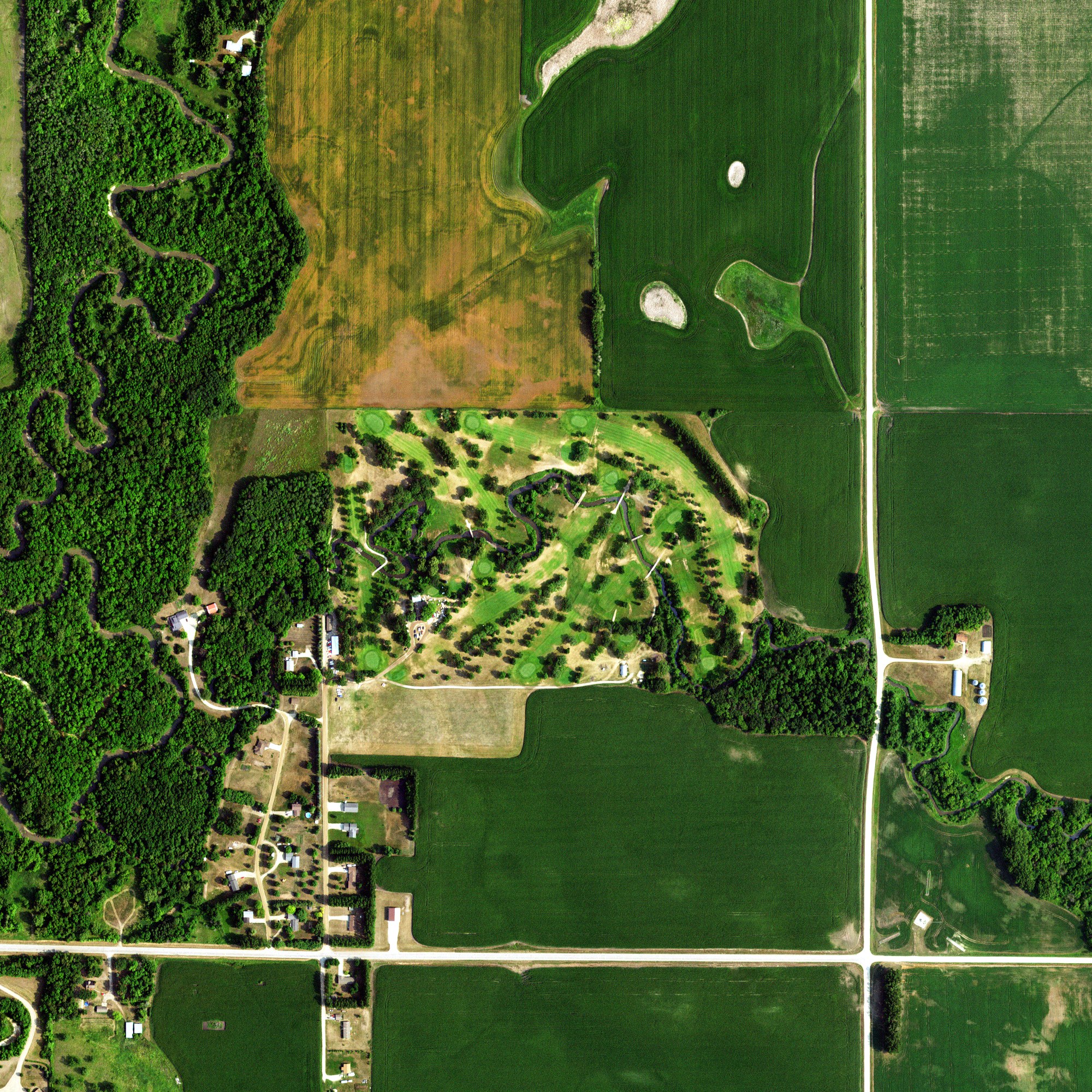 Aerial view of Mahnomen County Country Club, MN