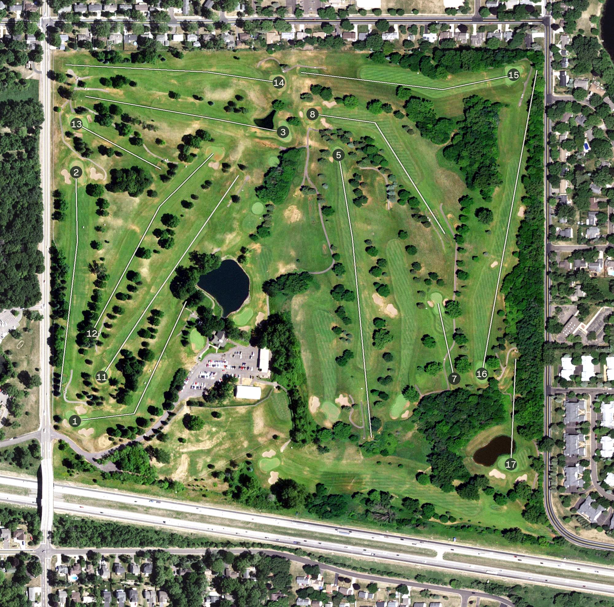 Aerial view of Manitou Ridge Golf Course, MN