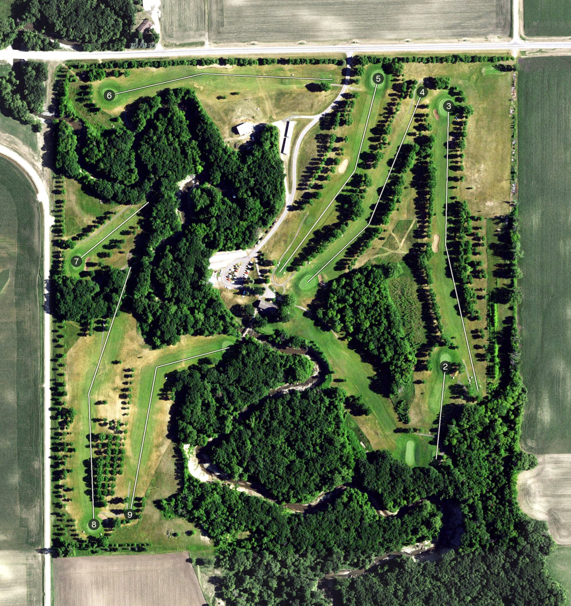 Aerial view of Mayflower Golf Club, MN
