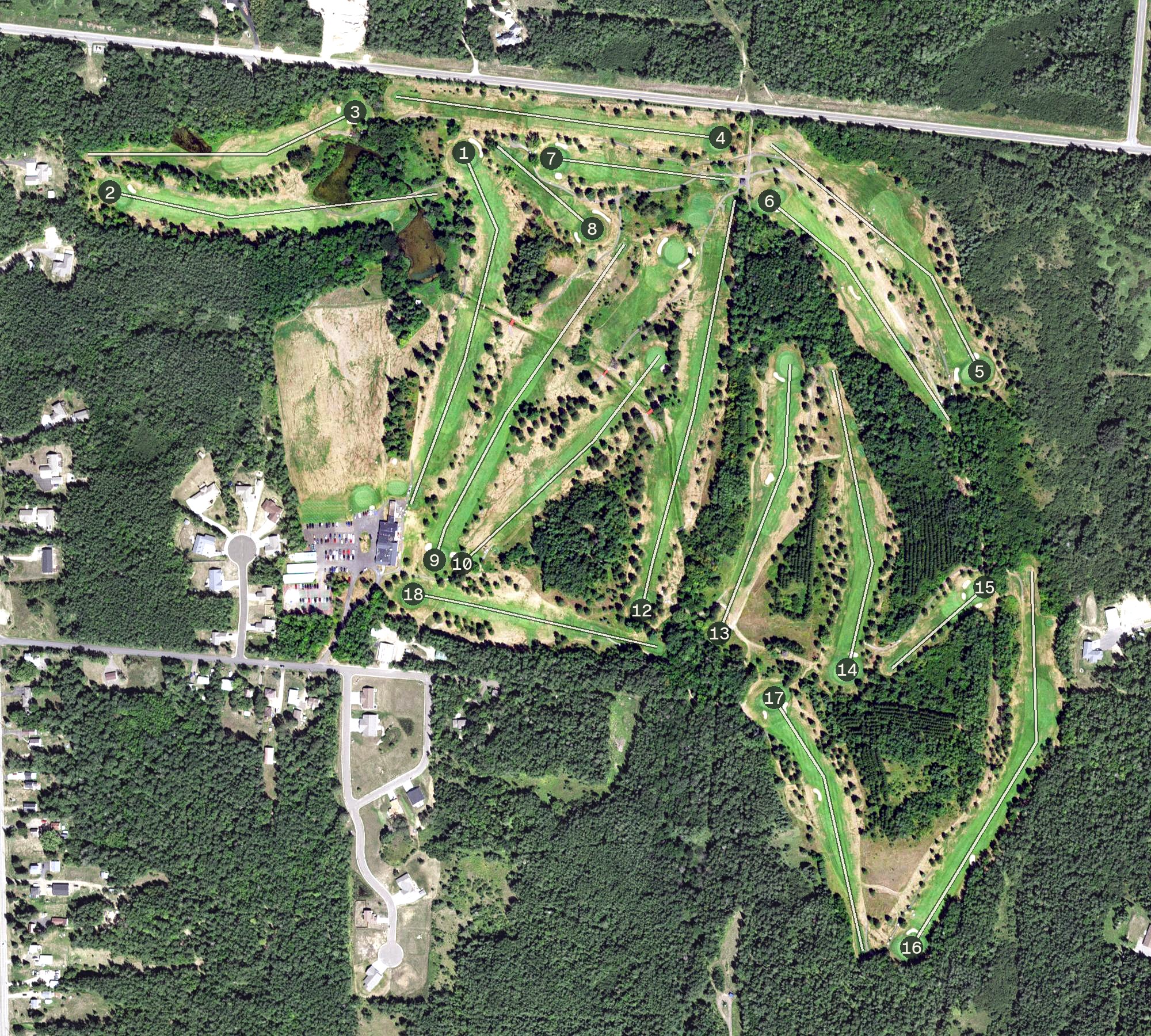 Aerial view of Mesaba Country Club, MN