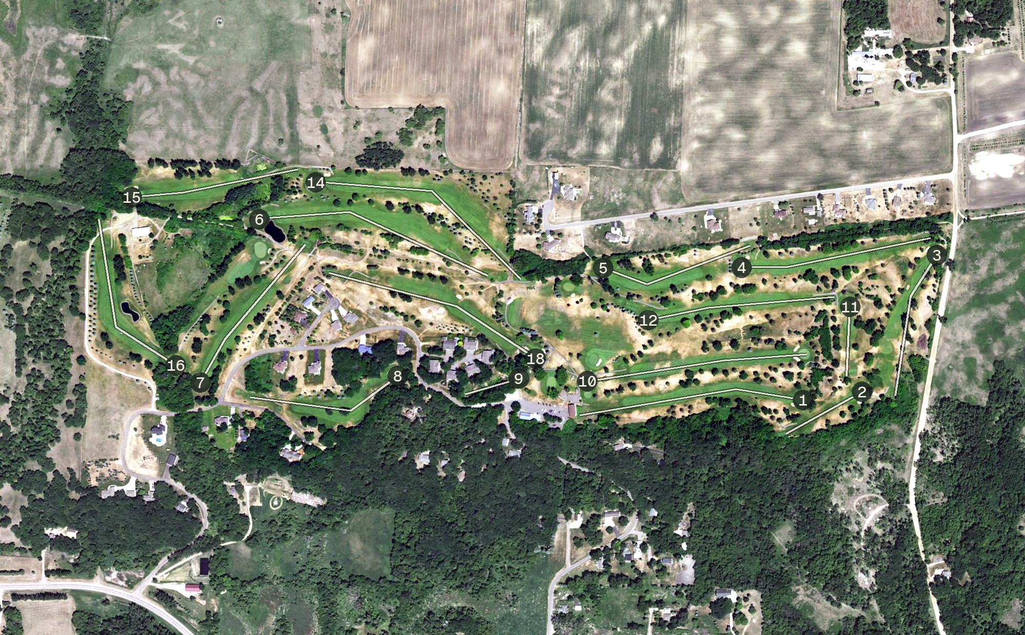 Aerial view of Minniwaska Golf Club, MN