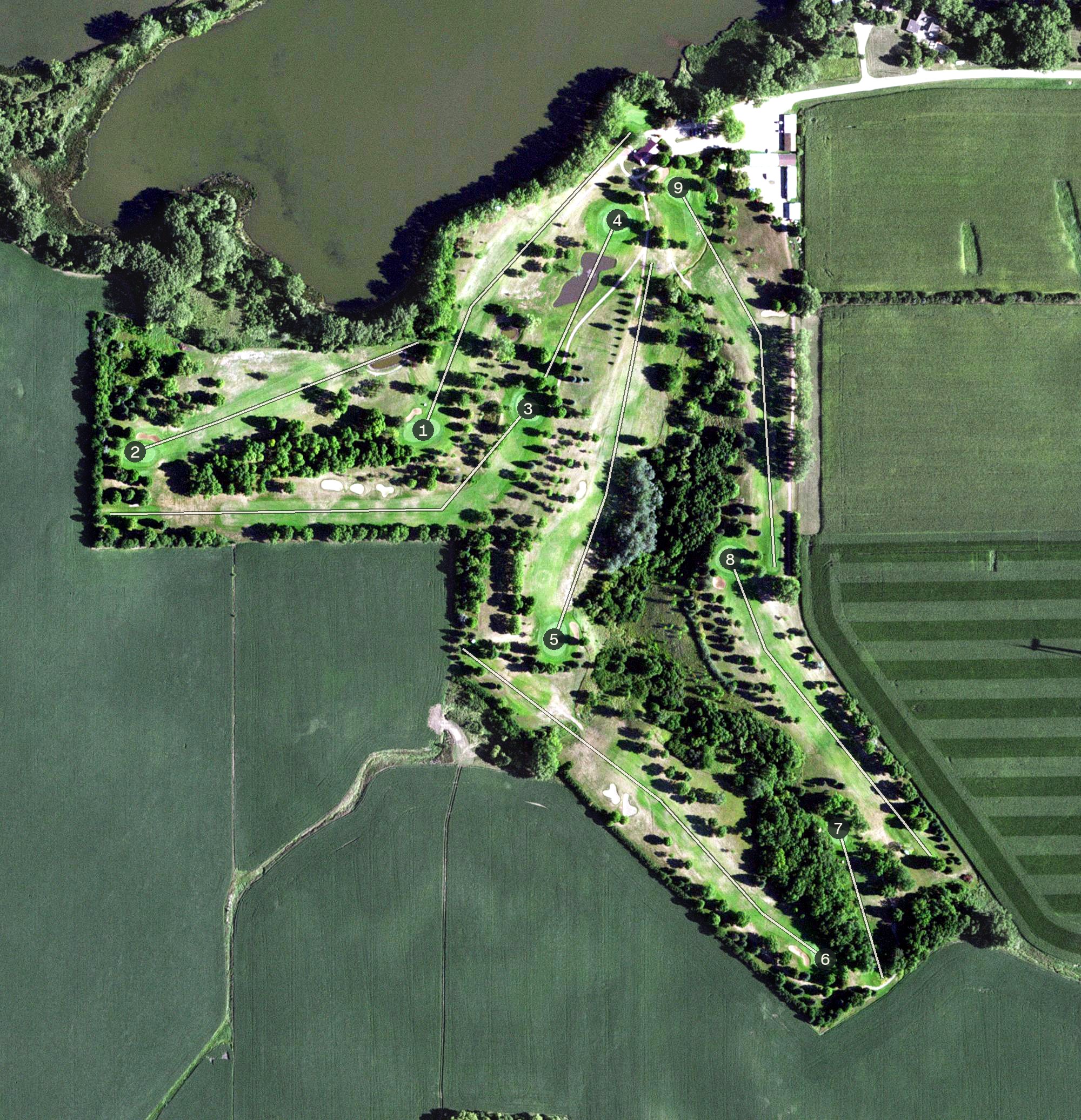 Aerial view of Mountain Lake Golf Course, MN