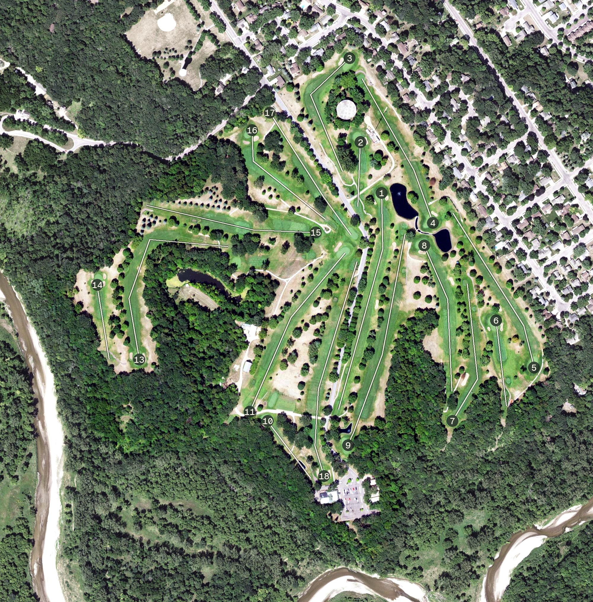 Aerial view of New Ulm Country Club, MN