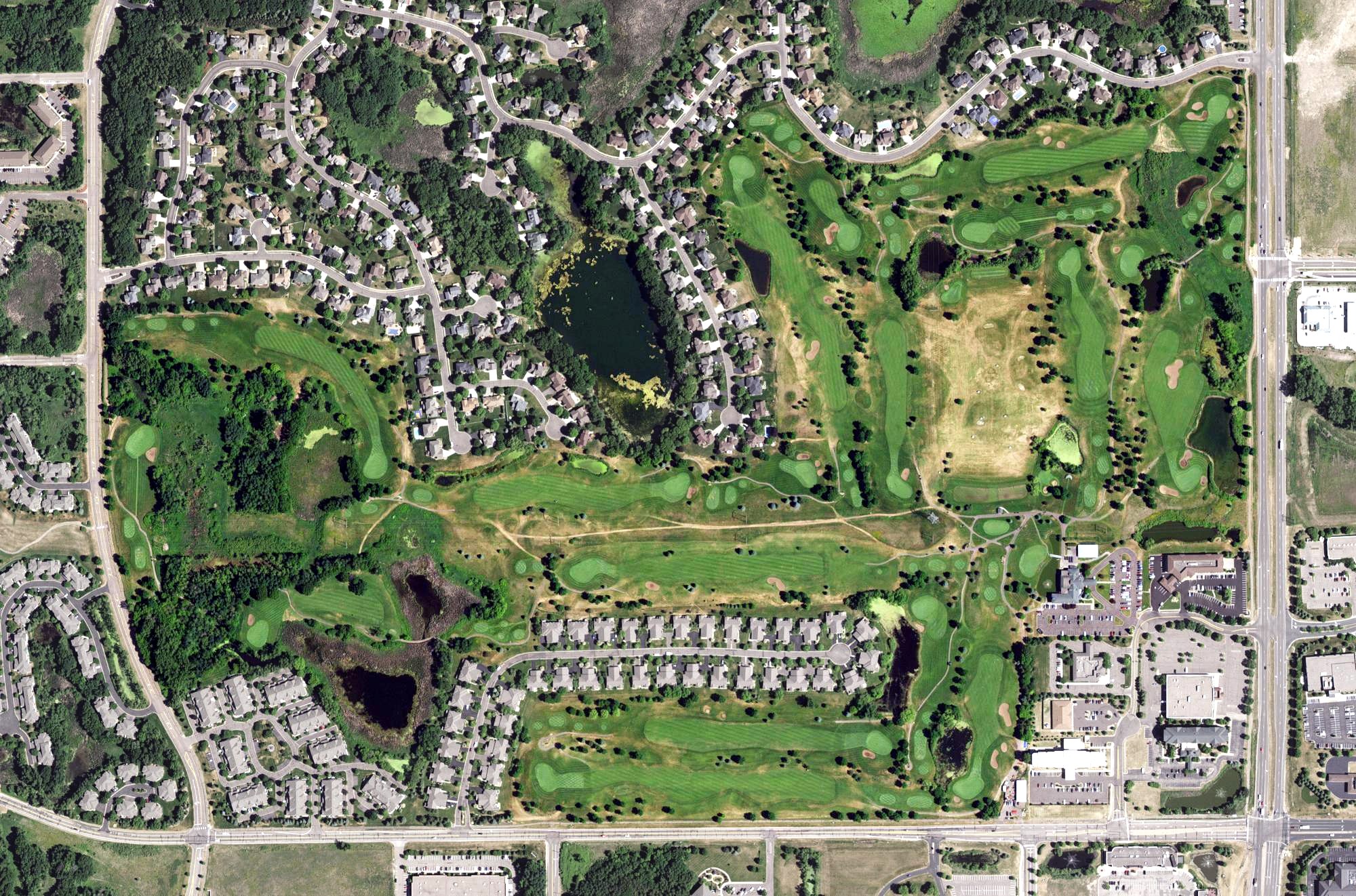 Aerial view of Oak Marsh Golf Course, MN