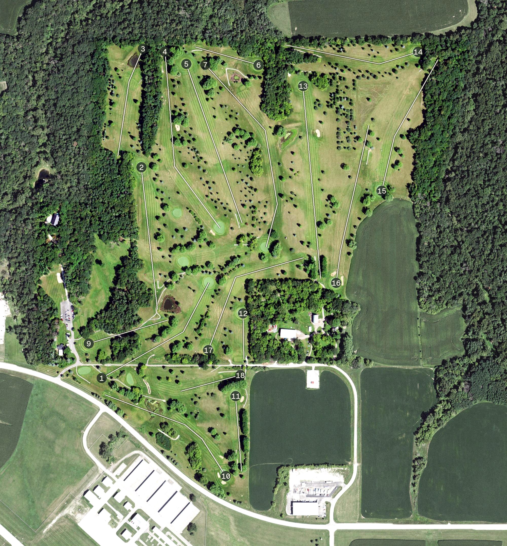 Aerial view of Oak Summit Golf Course, MN