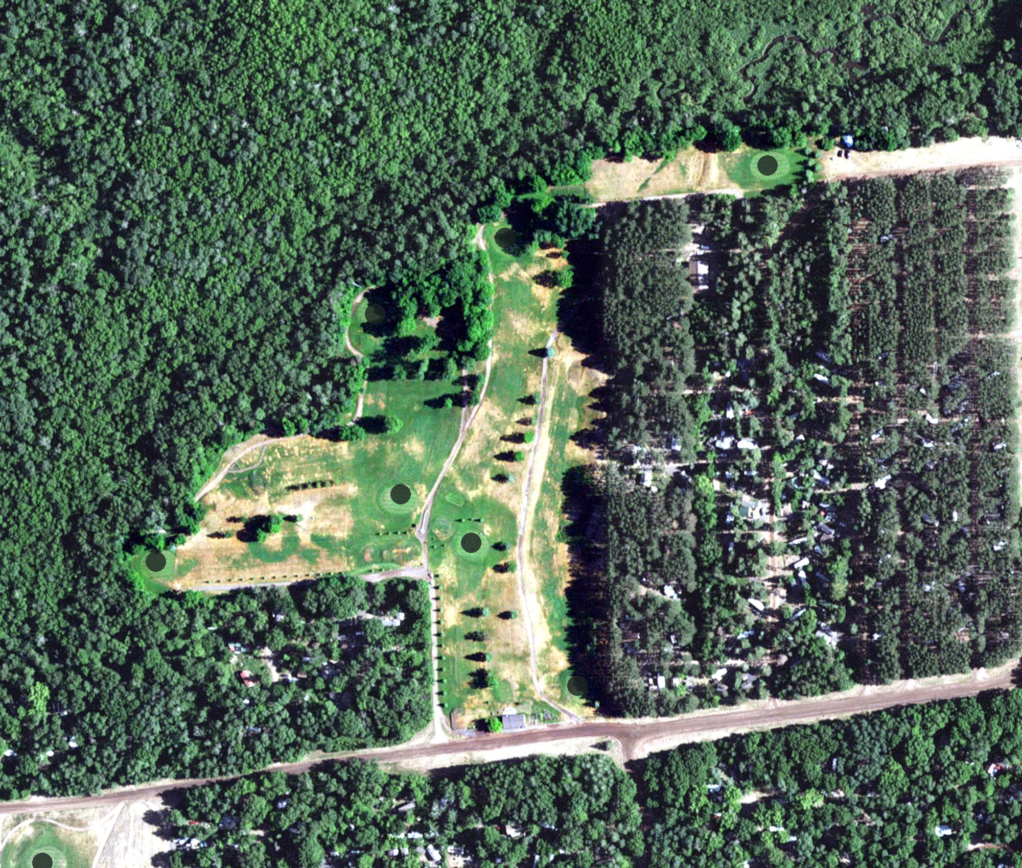 Aerial view of Pathfinder Village Golf Course, MN