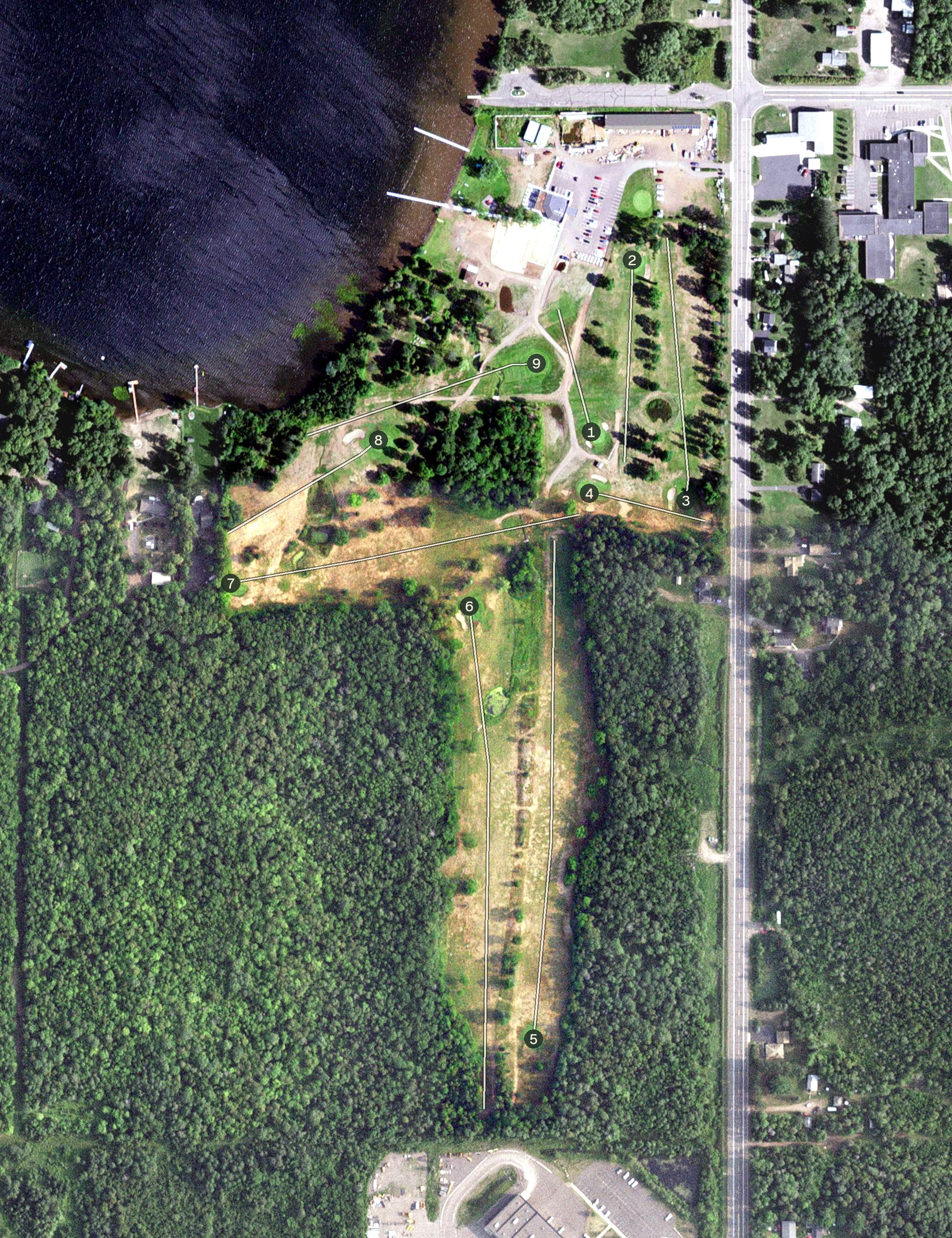 Aerial view of Pike Lake Golf Course, MN