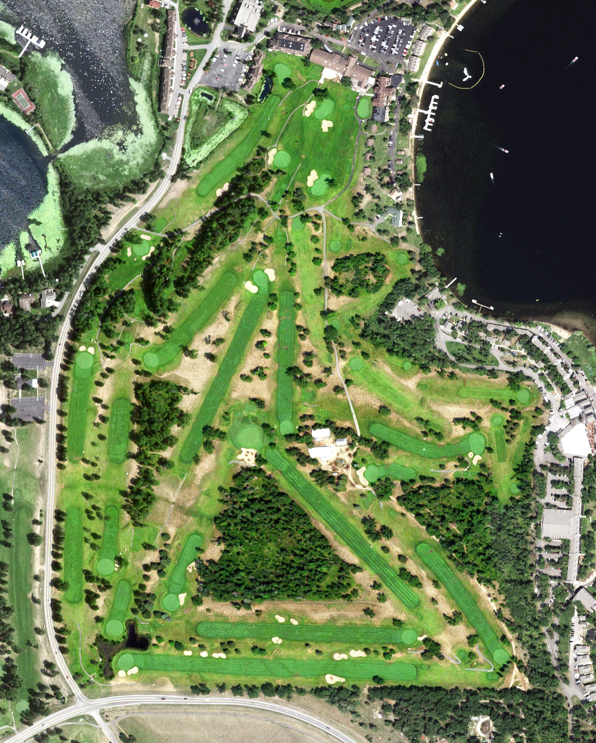Aerial view of Pine Beach East Golf Course, MN