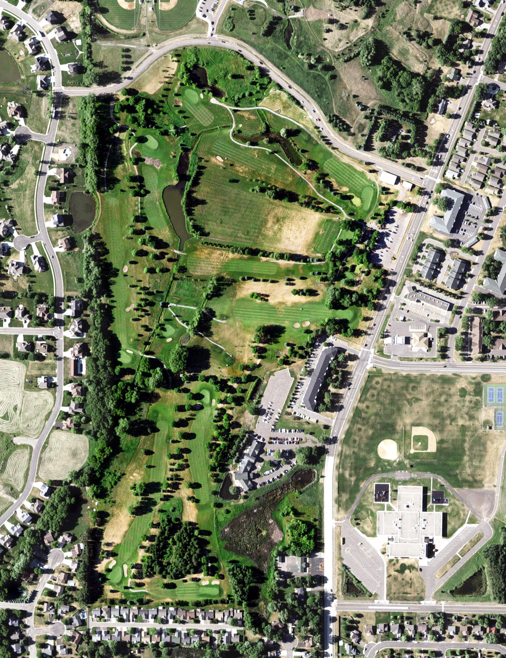 Aerial view of Pine Ridge Golf Course, MN