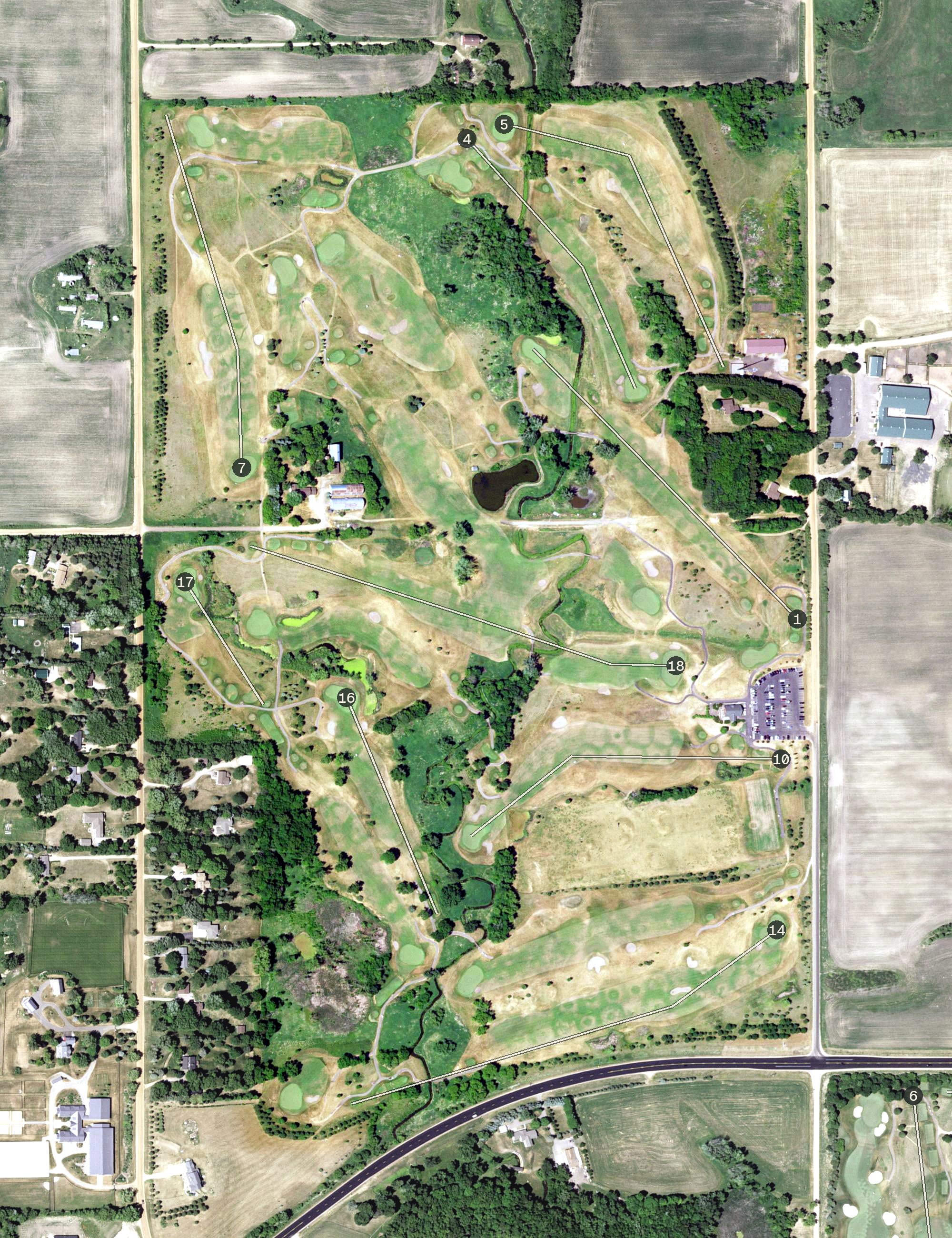Aerial view of Pioneer Creek, MN